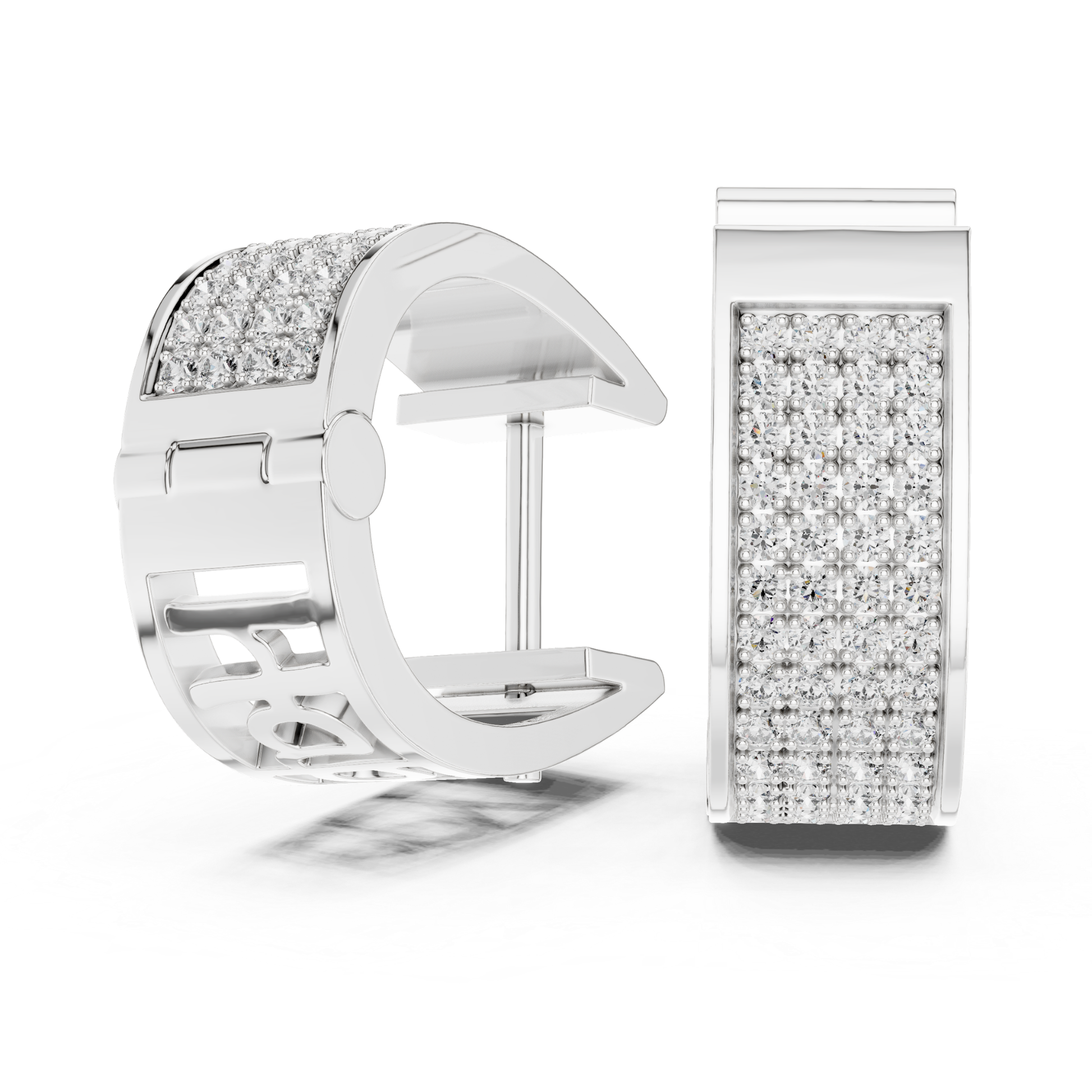 White gold multi row round diamond hoop earrings
White gold pave diamond hoop earrings front view
Round diamond hoop earrings with multi row setting
White gold diamond huggie hoop earrings angle view
Wide hoop earrings with round brilliant diamonds
White gold round diamond earrings close up view
Multi row pave set diamond hoop earrings
White gold diamond hoop earrings side angle
Round diamond hoop earrings with wide profile
White gold hoop earrings with round diamond rows