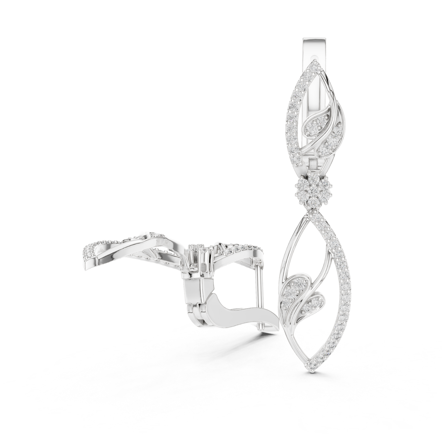 Open floral diamond drop earrings in white gold
White gold open diamond earrings with round diamonds
Round diamond floral drop earrings for women
Open leaf design diamond earrings in white gold
White gold diamond drop earrings with floral motif
Openwork round diamond dangle earrings in white gold
Floral diamond earrings with open frame design
White gold designer drop earrings with round diamonds
Elegant open floral diamond earrings in white gold
Round diamond open drop earrings for women