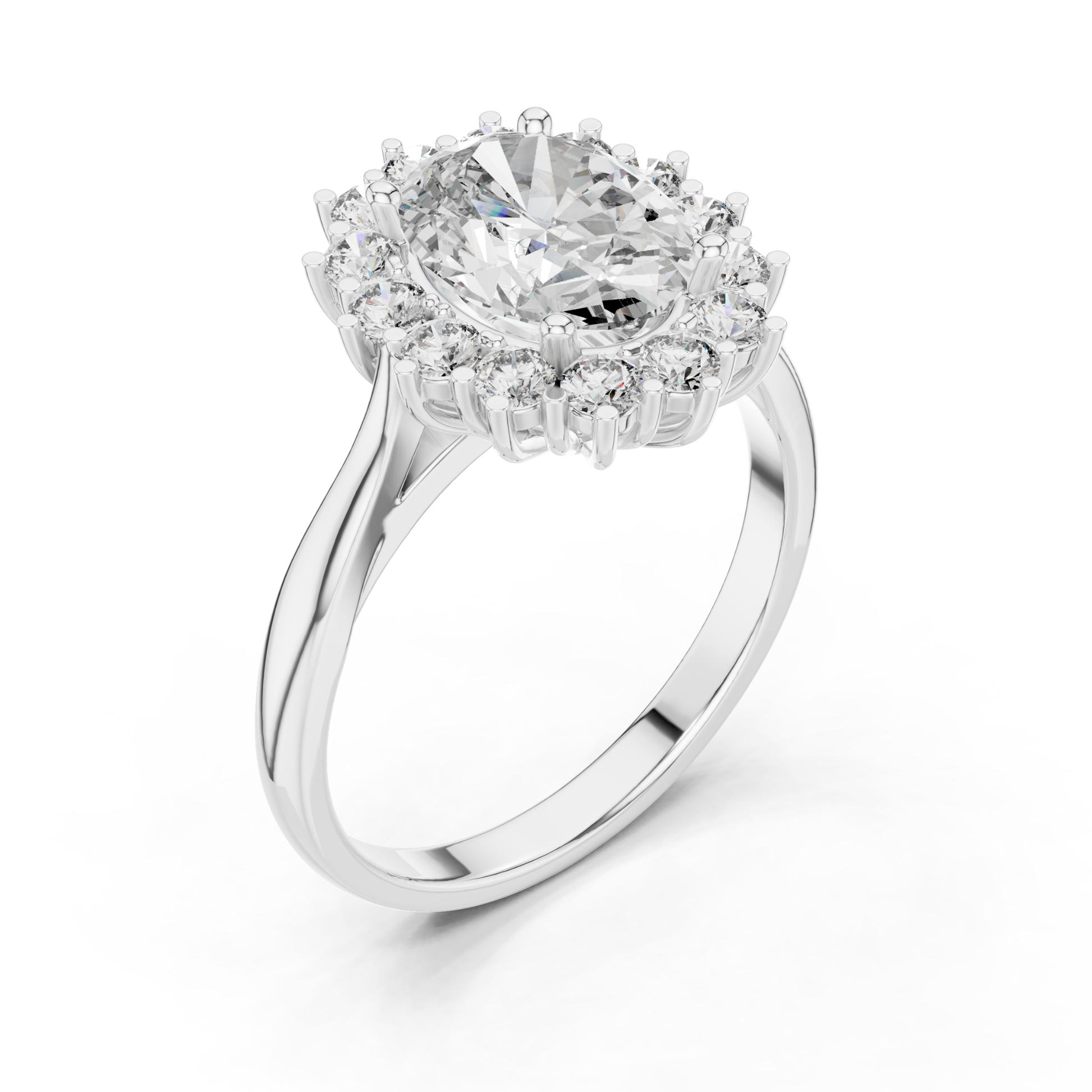 White gold oval diamond halo engagement ring
Oval cut diamond halo ring white gold
White gold halo ring with oval center diamond
Classic oval halo diamond ring white gold
White gold oval solitaire halo ring
Elegant oval diamond cluster halo ring
White gold prong set oval halo ring
Oval diamond engagement ring angled view
White gold floral halo diamond ring
Oval halo ring with split style shoulders