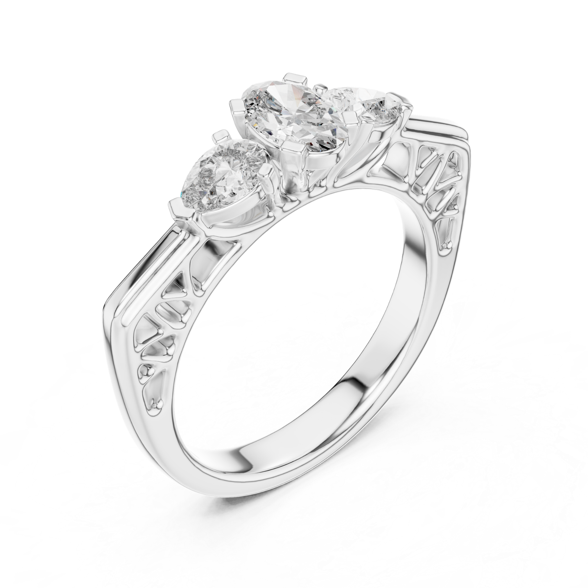 White gold oval cut diamond ring angled view
Three stone diamond ring white gold front angle
Oval center diamond ring white gold side angle
White gold engagement ring three stone design
Pear side diamond ring white gold angled view
Oval cut diamond ring white gold close angle
White gold ring with three stone setting view
Minimal oval cut diamond ring white gold
Three stone diamond ring white gold elegant design
White gold oval cut engagement ring angle view