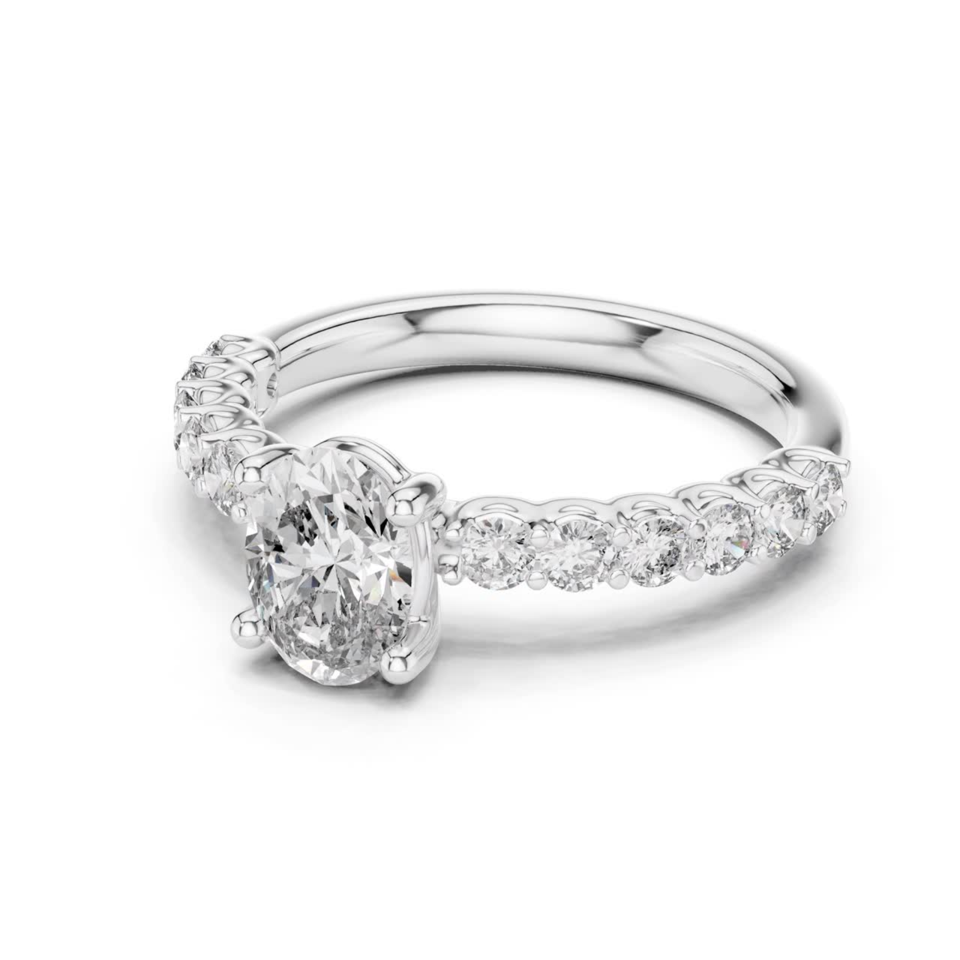 White gold oval diamond ring side view profile design
Oval diamond pave ring side profile detail setting
White gold diamond ring angle view design
Oval solitaire ring with pave diamonds detail setting
White gold oval ring side detail profile design
Oval diamond ring with pave band profile setting
White gold diamond ring profile view detail design
Oval center stone ring side angle profile setting
Diamond pave band ring side view detail design
White gold oval solitaire ring profile angle setting