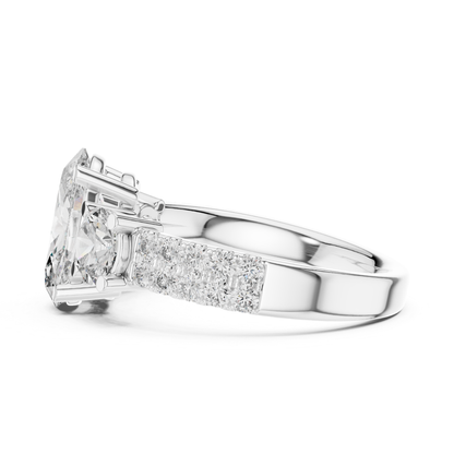Side view oval diamond engagement ring in white gold
White gold oval diamond ring side profile with pave band
Oval cut diamond side view ring with accent diamonds
White gold side angle oval diamond bridal ring
Side profile oval lab diamond ring in white gold
Oval diamond engagement ring with side pave details
White gold oval center stone ring side view design
Elegant side view oval diamond ring with round accents
Side angle white gold oval diamond statement ring
Oval diamond side profile ring