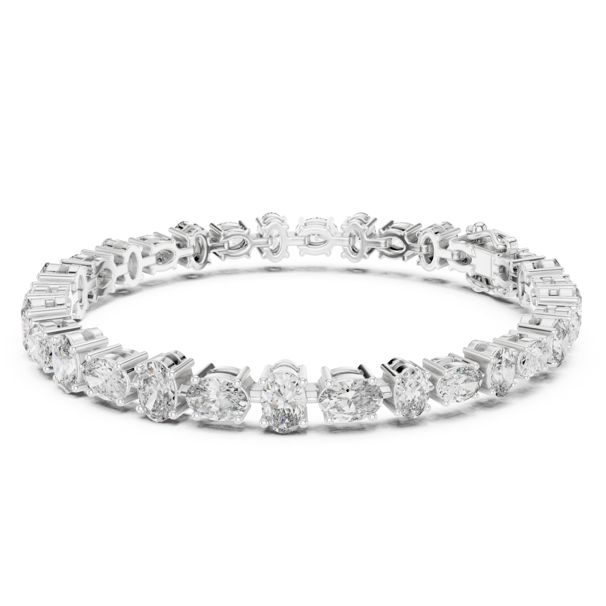 White gold oval diamond tennis bracelet with prong setting
Luxury oval cut diamond bracelet in solid white gold
Elegant oval diamond tennis bracelet for women
Fine jewelry bracelet with brilliant oval diamonds
Classic white gold oval diamond bracelet design
Premium tennis bracelet featuring oval cut diamonds
Designer white gold bracelet with sparkling diamonds
Modern oval diamond bracelet with secure clasp
Statement oval diamond tennis bracelet jewelry
Handcrafted white gold oval diamond bracelet
