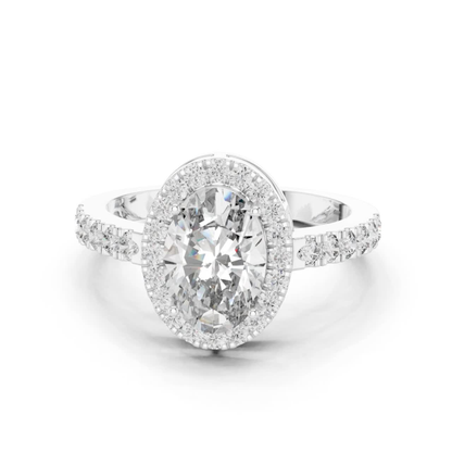 White gold oval halo diamond ring angled view
Oval halo diamond ring in white gold
White gold oval cut halo engagement ring
Oval diamond halo ring with pavé band
White gold oval center diamond halo ring
Lab grown oval halo diamond ring
White gold oval diamond ring with accent diamonds
Oval halo ring with polished white gold band
White gold halo engagement ring with oval diamond
Classic oval halo diamond ring