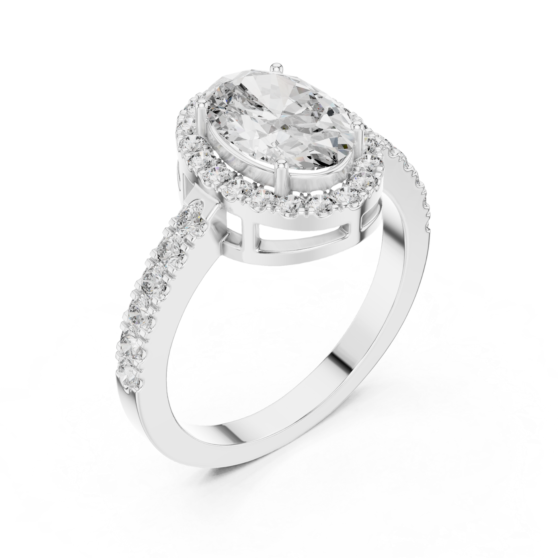 White gold oval halo diamond ring perspective view
Oval halo diamond ring in white gold
White gold oval cut halo engagement ring
Oval diamond halo ring with pavé band
White gold oval center diamond halo ring
Lab grown oval halo diamond ring
White gold oval diamond ring with accent diamonds
Oval halo ring with open gallery setting
White gold halo engagement ring with oval diamond
Classic oval halo diamond ring