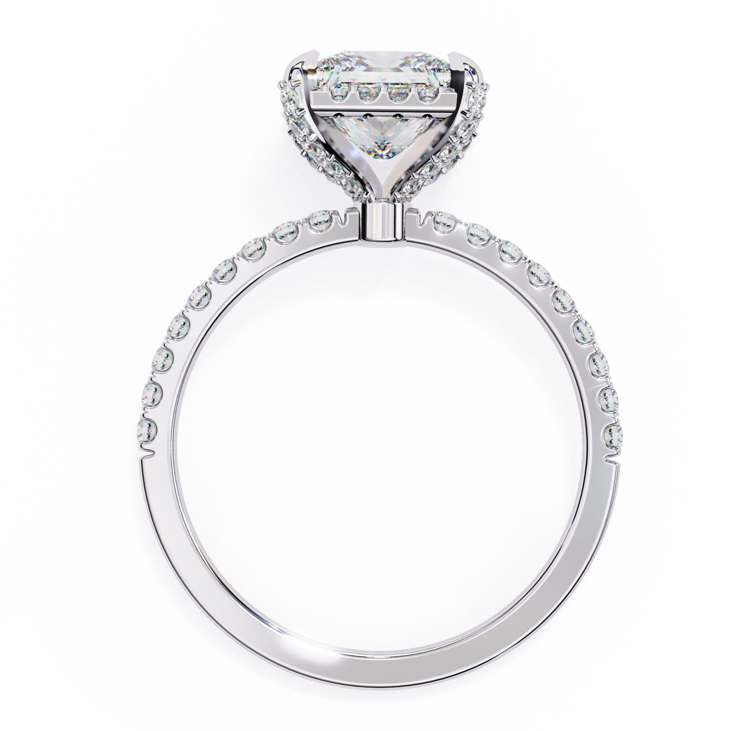 Princess cut diamond ring side view
White gold princess diamond ring profile
Side view of princess diamond ring
Princess cut diamond ring setting
White gold band with princess diamond
Princess diamond ring gallery view
Fine jewelry princess diamond ring side
Engagement ring side view with diamonds
Princess cut diamond ring on white background
Classic princess diamond ring profile