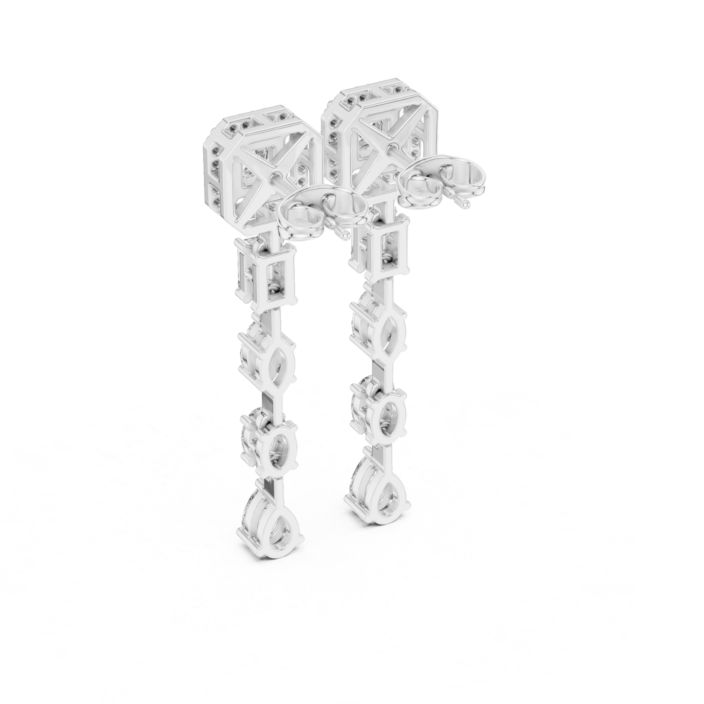 Back view white gold diamond drop earrings
Rear side white gold dangle diamond earrings
White gold diamond earrings back profile
Back angle mixed cut diamond drop earrings
White gold linear earrings rear view
Diamond drop earrings with open back design
Rear view geometric white gold diamond earrings
White gold statement earrings back side
Back profile halo diamond drop earrings
White gold diamond dangle earrings rear angle