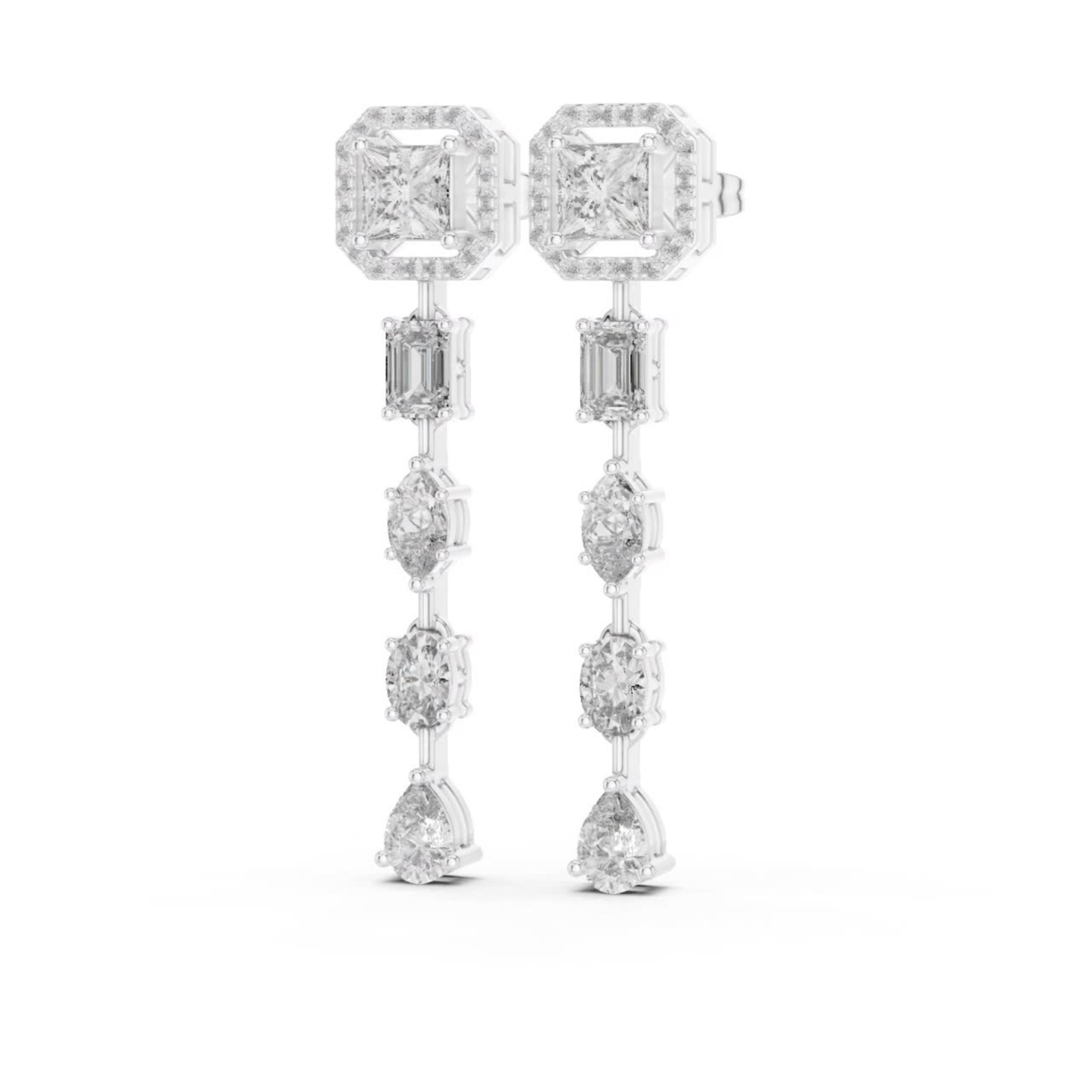 Side view white gold diamond drop earrings
White gold linear diamond earrings profile view
Side angle mixed cut diamond dangle earrings
White gold geometric diamond earrings side profile
Princess halo diamond earrings side view
Side profile white gold statement earrings
Multi shape diamond drop earrings side angle
White gold diamond earrings with side detailing
Elegant side view diamond dangle earrings
White gold diamond drop earrings profile angle