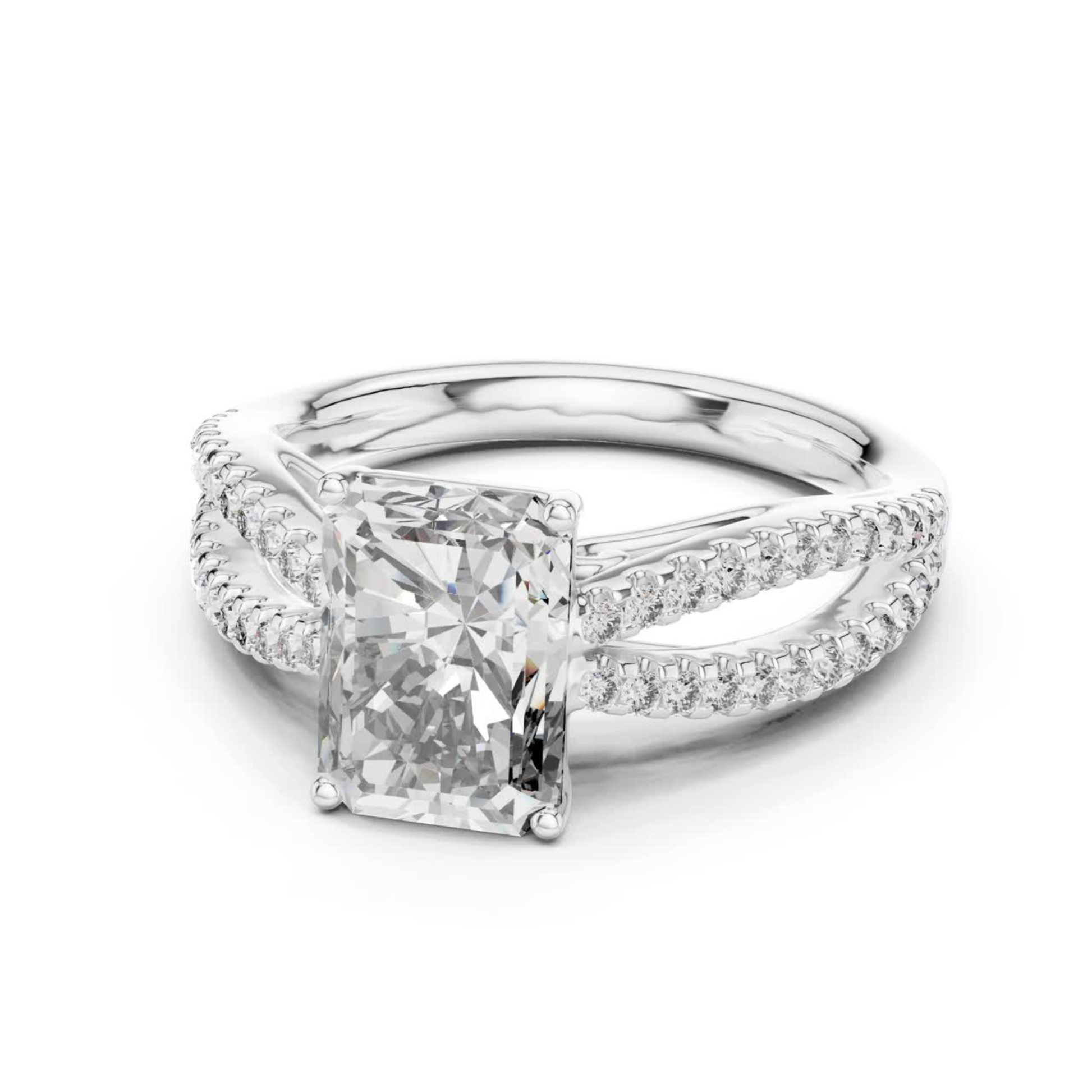 Side view radiant cut diamond ring in white gold
White gold radiant diamond ring side angle
Radiant cut diamond side profile ring with split band
White gold radiant diamond ring with pave shank
Side angle radiant diamond bridal ring in white gold
White gold radiant cut ring with double pave band
Elegant side view radiant diamond ring
Radiant center stone ring with split shank side profile
White gold radiant diamond ring with pave detailing
Luxury radiant cut diamond side view ring in white gold