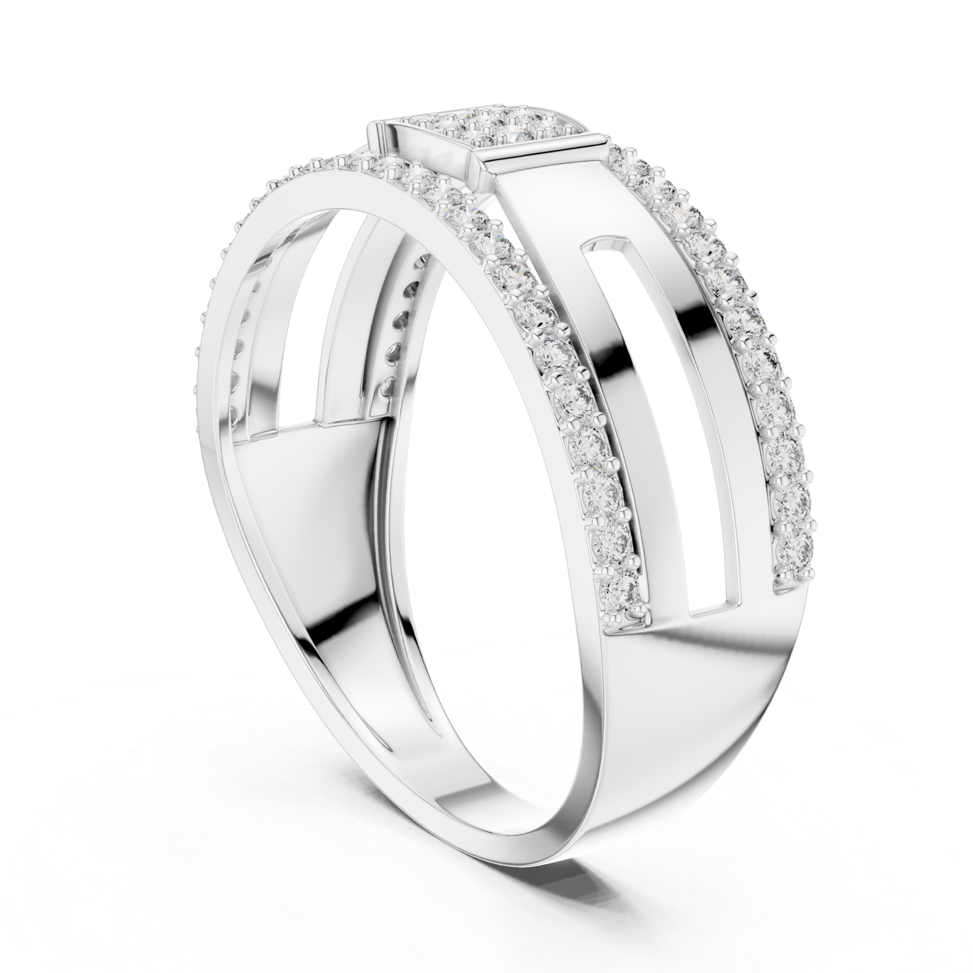 White gold round diamond open band ring side view
Side profile white gold pave diamond fashion ring
White gold split shank round diamond band ring
Modern white gold geometric diamond open ring
White gold layered round diamond statement ring
Contemporary white gold crossover diamond band
White gold polished open style diamond ring
Elegant white gold round diamond fashion band
Round diamond white gold wide band ring
White gold modern split band diamond ring