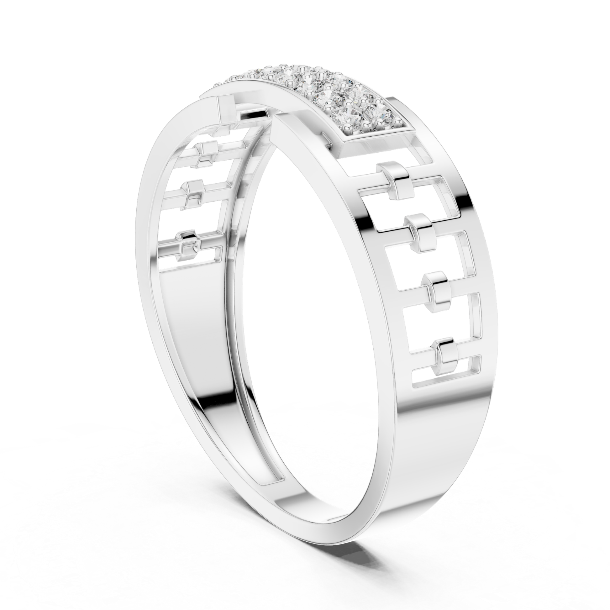 White gold round diamond split band ring
Luxury white gold modern diamond ring
Stylish white gold ring with split band design
Elegant white gold geometric diamond ring
Premium white gold statement ring with diamonds
Modern white gold ring with pave diamond accents
High polish white gold fashion diamond ring
Designer white gold ring featuring round cut diamonds
Bold white gold luxury split shank ring
Exclusive white gold contemporary diamond ring