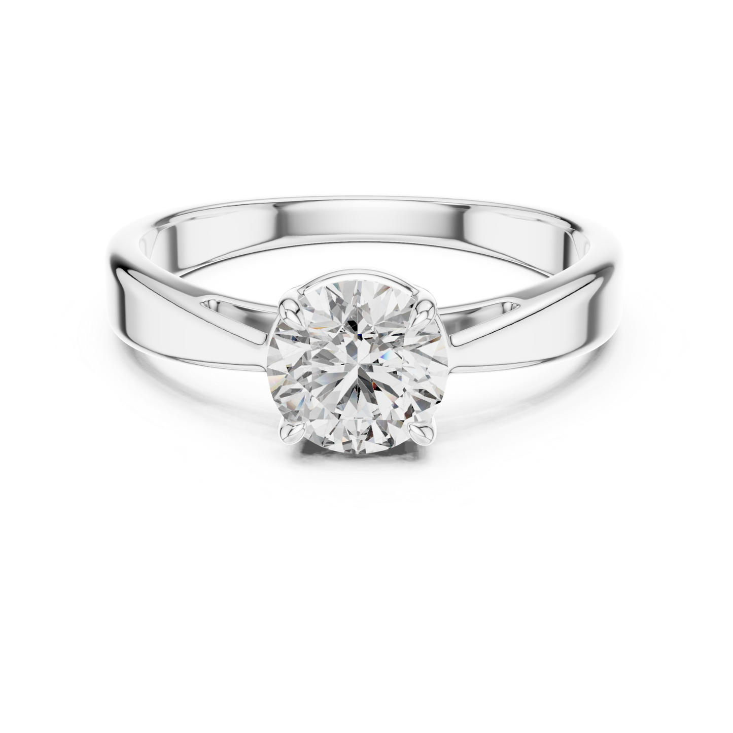 White gold round cut diamond tapered ring
White gold solitaire ring with tapered band
Classic white gold round diamond tapered ring
White gold polished tapered diamond ring
Round diamond ring with tapered shank design
White gold elegant round diamond ring style
White gold four prong diamond tapered ring
Minimal white gold round diamond ring design
White gold round brilliant diamond ring
White gold engagement ring with tapered band