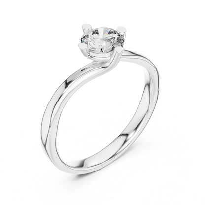 Perspective view white gold twisted solitaire ring
White gold round diamond engagement ring angle
Twisted band solitaire diamond ring white gold
White gold prong set diamond solitaire ring
Minimal round diamond ring perspective view
Elegant twisted diamond band white gold
Modern solitaire engagement ring white gold angle
Round diamond twist band ring white gold
Classic white gold solitaire ring perspective
White gold round diamond promise ring angle