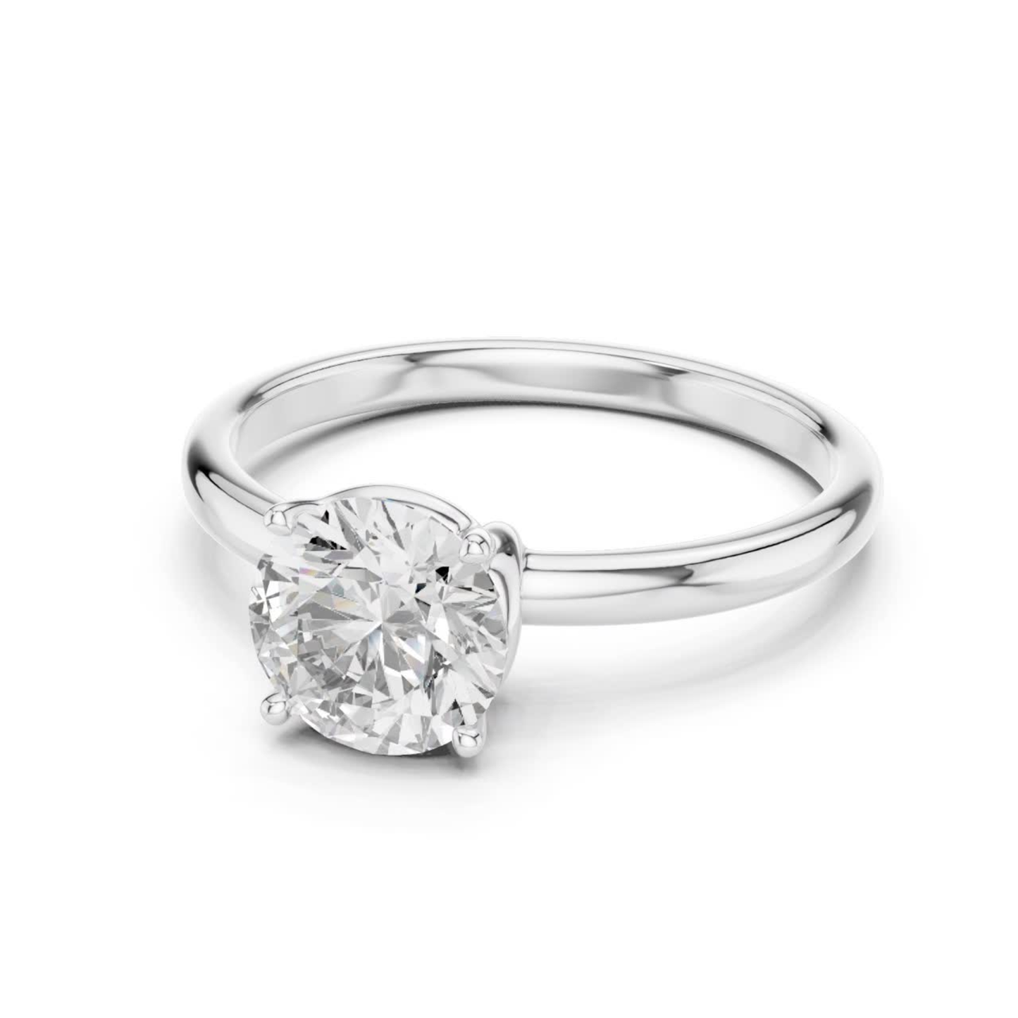 White gold round cut solitaire diamond ring angled view
White gold round cut diamond engagement ring
Polished white gold round cut solitaire ring
White gold four prong round cut ring
White gold slim band round cut diamond ring
Classic white gold round cut solitaire ring
Elegant white gold round cut diamond ring
Minimal white gold round cut solitaire ring
Fine white gold round cut diamond ring
White gold round cut solitaire diamond ring