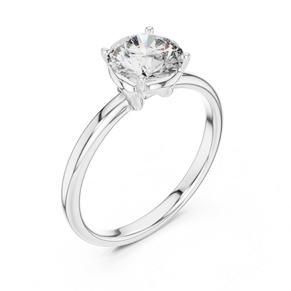 White gold round cut solitaire diamond ring perspective view
White gold round cut diamond engagement ring
Polished white gold round cut solitaire ring
White gold four prong round cut ring
White gold slim band round cut diamond ring
Classic white gold round cut solitaire ring
Elegant white gold round cut diamond ring
Minimal white gold round cut solitaire ring
Fine white gold round cut diamond ring
White gold round cut solitaire diamond ring