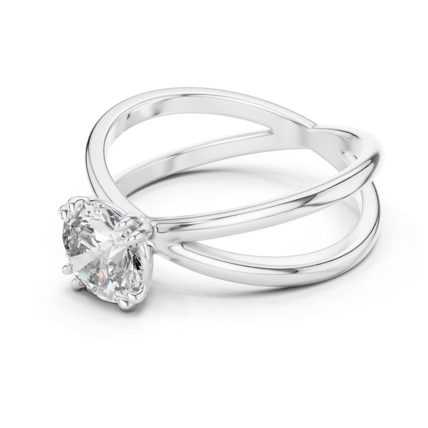 White gold round cut split shank diamond ring angled view
White gold round cut solitaire split shank ring
Polished white gold round cut diamond ring
White gold crossover split shank diamond ring
White gold six prong round cut diamond ring
Classic white gold split shank solitaire ring
Elegant white gold round cut engagement ring
Minimal white gold round cut diamond ring
Fine white gold solitaire split shank ring
White gold round cut diamond engagement ring