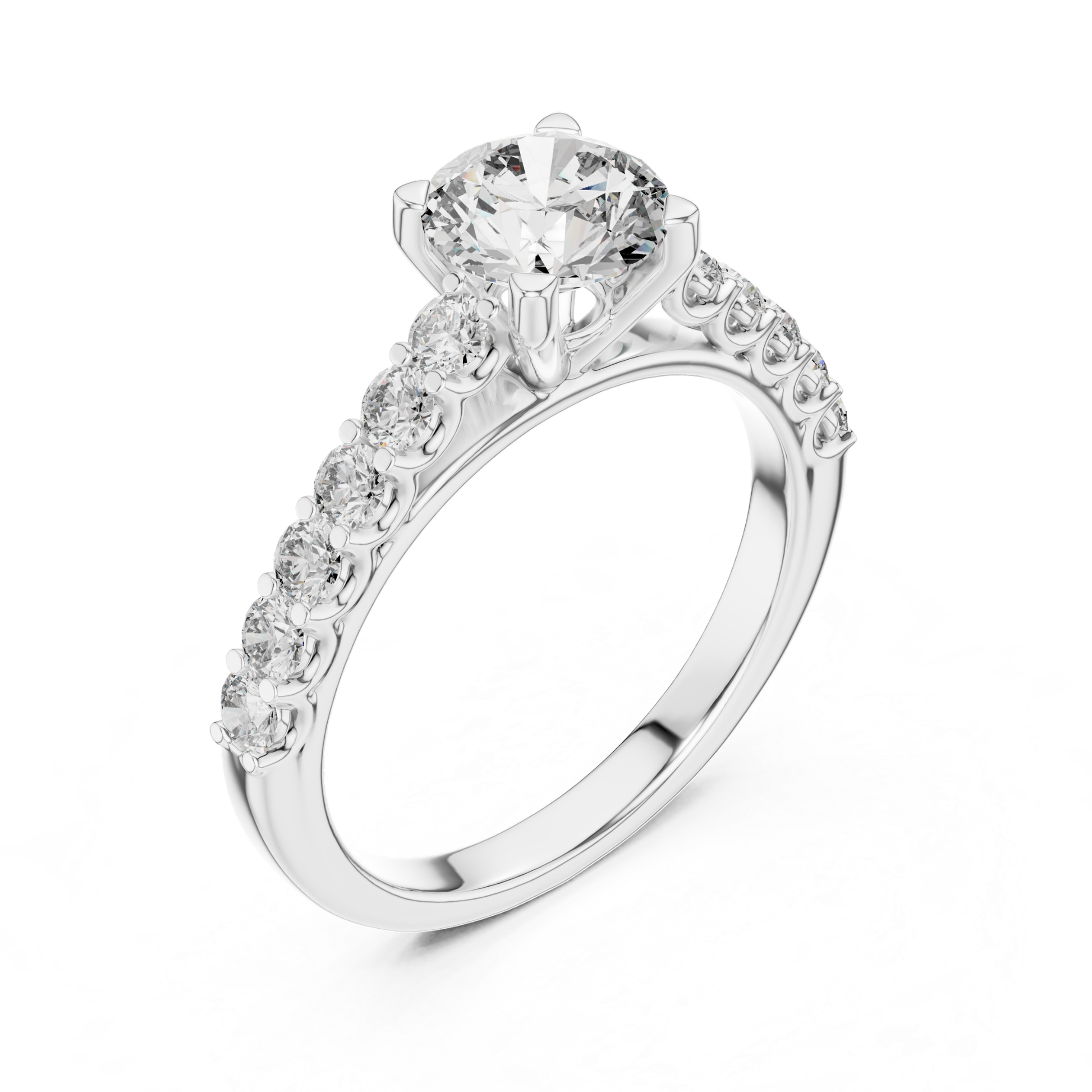 White gold round diamond accent band ring angle view
White gold round diamond band ring angled profile
Round diamond accent band ring in white gold
Four prong round diamond accent ring angle view
White gold solitaire diamond accent band design
Round brilliant diamond accent band ring design
White gold round diamond ring angled front view
Round diamond accent white gold band perspective
White gold diamond accent band ring side angle
Round diamond white gold band ring angled view