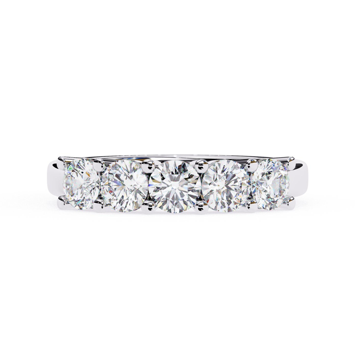 White gold ring front view
Round diamond band white gold
White gold ring with round stones
Front view diamond band ring
White gold round diamond setting
Diamond band with white gold base
Round diamond ring straight view
White gold ring stone alignment
Diamond band ring front profile
White gold ring with round diamonds