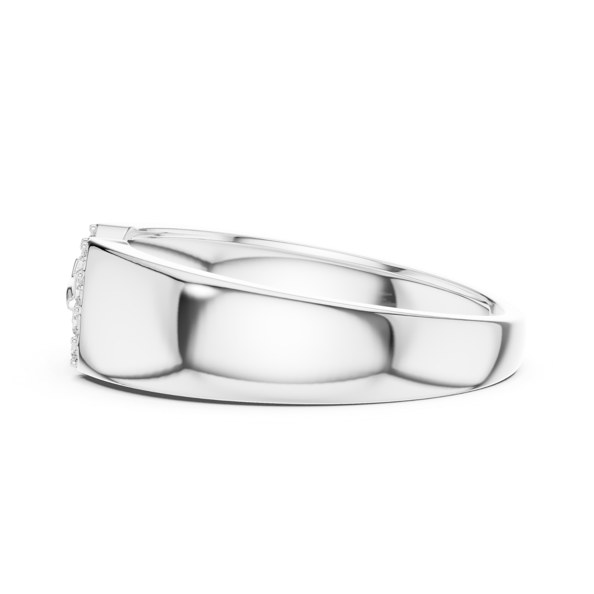 Side profile white gold round diamond buckle band ring
White gold diamond buckle ring profile angle view
Round diamond white gold wide band ring side profile
Modern white gold buckle style diamond band ring
Sleek white gold round diamond fashion band ring
Luxury white gold geometric buckle diamond ring
Contemporary white gold polished diamond band ring
Elegant white gold round diamond statement ring
Minimal white gold buckle design diamond ring
White gold round diamond designer band side view