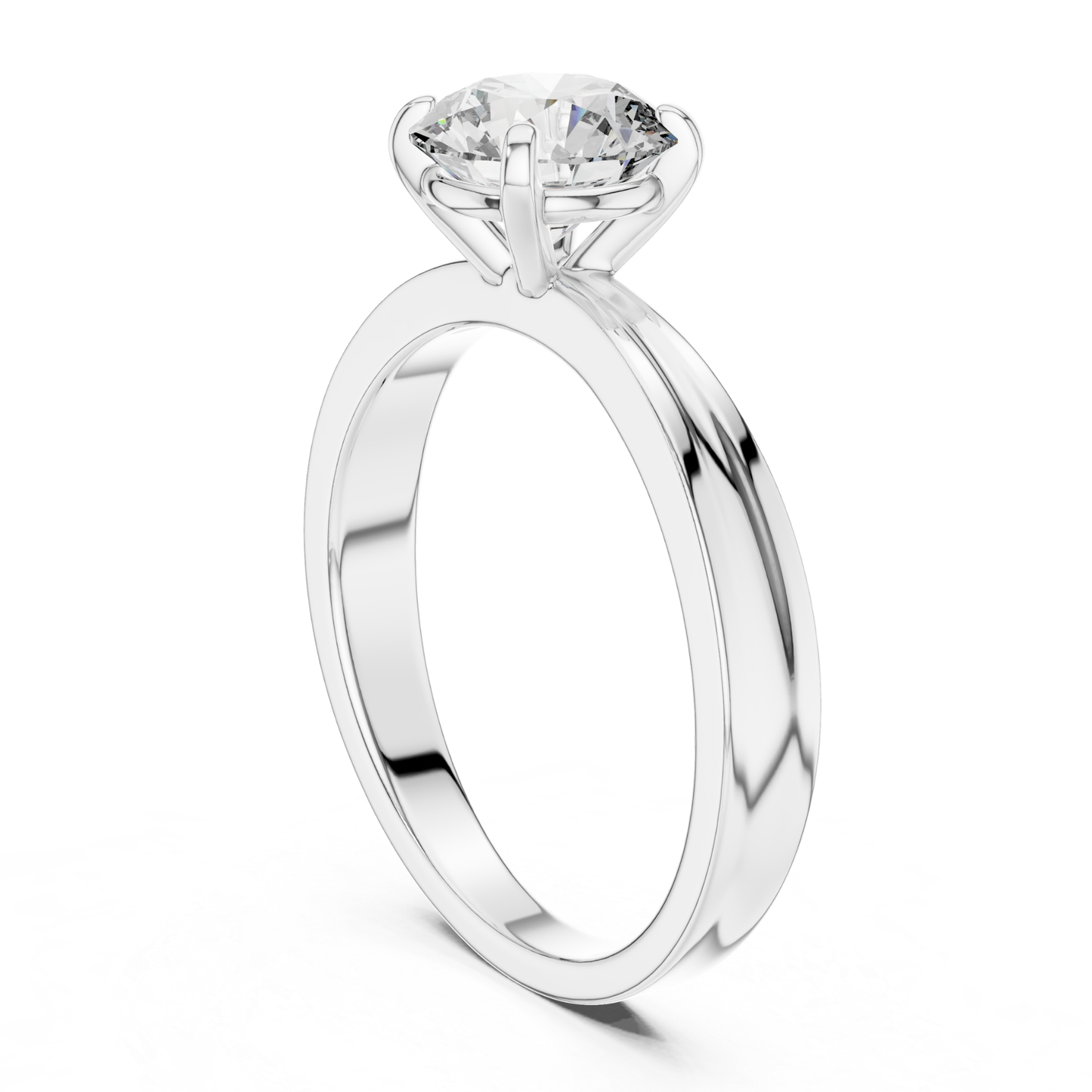 White gold round diamond ring profile view
White gold solitaire ring with tall setting
White gold polished band diamond profile
Round diamond white gold ring from profile
White gold four prong diamond ring design
White gold classic solitaire ring profile
Raised round diamond setting in white gold
White gold elegant diamond ring side profile
White gold slim band round diamond ring
White gold round cut diamond ring profile