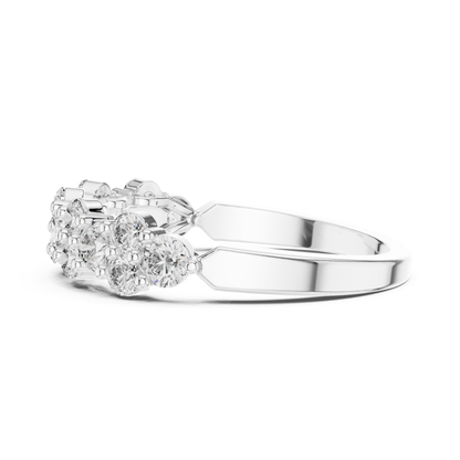 Angled view white gold diamond cluster band ring
White gold round diamond band angled profile
Diamond cluster wedding band angled view
White gold multi diamond ring close view
Round diamond stackable band angled style
Shared prong diamond band white gold ring
White gold floral diamond ring angled view
Minimal diamond cluster band white gold
Round diamond anniversary band white gold ring
White gold diamond statement band angled view