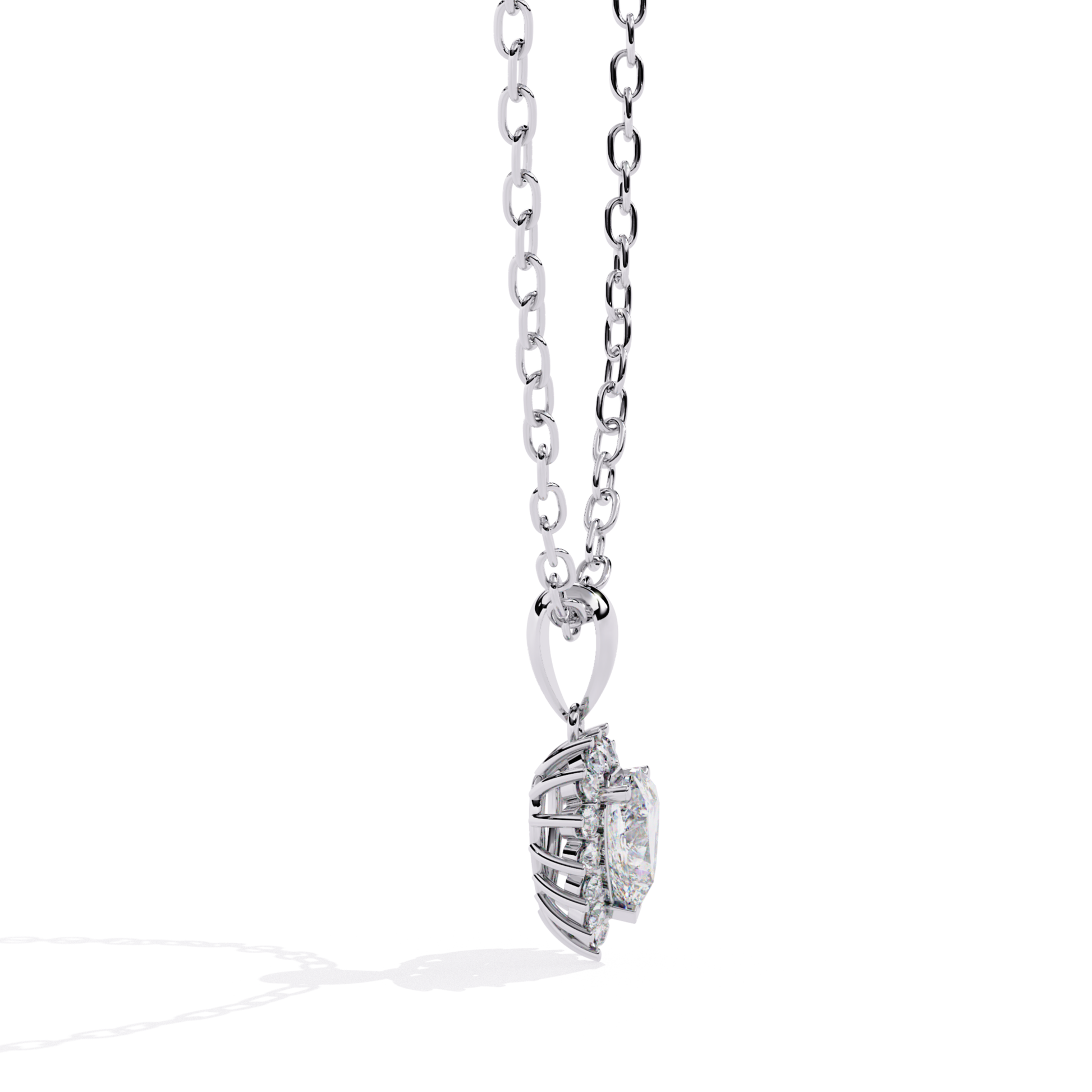 White gold round diamond cluster pendant side view
White gold round cut diamond pendant profile view
Side view of round diamond halo pendant
White gold floral diamond pendant side view
Round diamond cluster pendant profile angle
Prong set round diamond pendant side view
White gold round diamond pendant gallery view
Side profile of round diamond cluster pendant
White gold round halo diamond pendant side view
Luxury round diamond pendant profile view