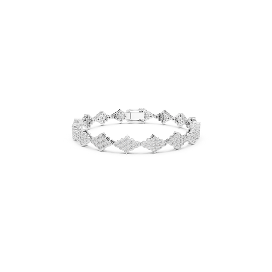 White gold round diamond cluster tennis bracelet
Round diamond floral cluster bracelet in white gold
White gold bracelet with round diamond clusters
Round cut diamond tennis bracelet white gold design
White gold round diamond link bracelet front view
Cluster set round diamond bracelet in white gold
White gold diamond bracelet with floral motifs
Round diamond cluster link bracelet with clasp
White gold tennis bracelet featuring round diamonds
Elegant round diamond cluster bracelet white gold finish