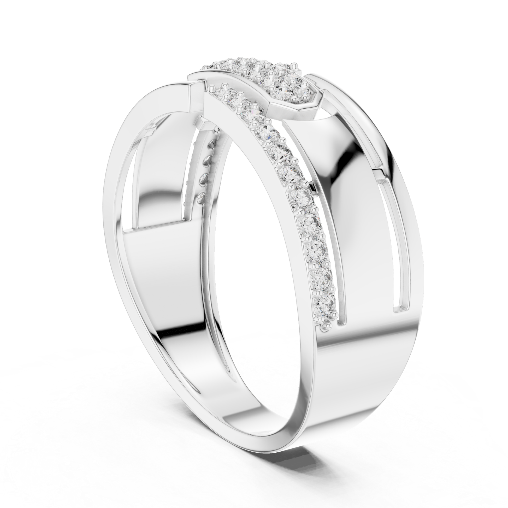 White gold contemporary ring with round diamonds
Luxury white gold modern diamond ring
Stylish white gold geometric ring with diamonds
Elegant white gold open design diamond ring
Premium white gold round diamond statement ring
Modern white gold ring with pave diamond accents
High polish white gold fashion diamond ring
Designer white gold ring featuring round cut diamonds
Bold white gold luxury contemporary ring
Exclusive white gold modern jewelry ring