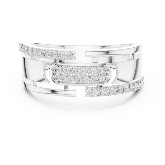 White gold round diamond designer band ring
Luxury white gold ring with round diamonds
Elegant white gold diamond fashion band ring
Stylish white gold ring with pave diamond detailing
Premium white gold modern diamond ring
High polish white gold statement ring with diamonds
Designer white gold ring featuring round cut diamonds
Bold white gold geometric diamond band ring
Modern white gold luxury diamond jewelry ring
Exclusive white gold pave diamond designer ring