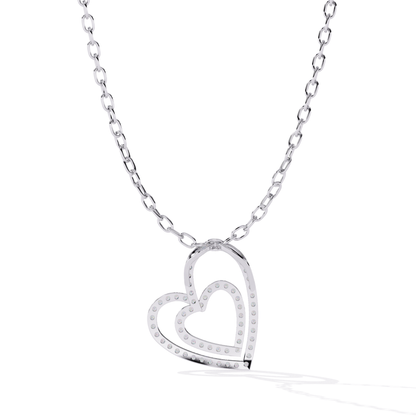 White gold round diamond double heart pendant back view
Back view of white gold double heart diamond pendant
White gold round diamond pendant reverse side
Rear view of double heart diamond pendant
White gold heart pendant back profile
Round diamond double heart pendant rear detail
White gold pendant reverse view
Double heart necklace back design
White gold heart pendant back detail
Polished white gold double heart pendant back
