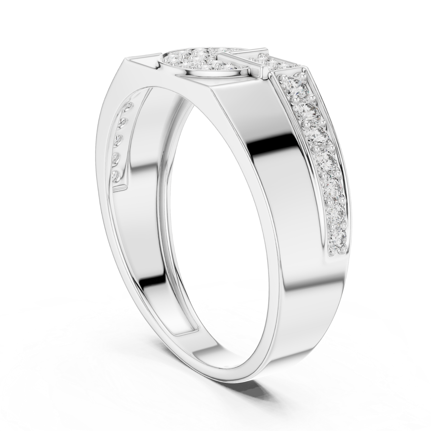 Rear back white gold round diamond geometric ring
White gold round diamond statement ring back view
Modern white gold geometric diamond band ring
Polished white gold round diamond designer ring
Luxury white gold geometric fashion ring design
Sleek white gold round diamond wide band ring
Contemporary white gold diamond accented ring
Elegant white gold geometric statement band ring
Minimal white gold round diamond modern ring
White gold bold geometric diamond ring back view