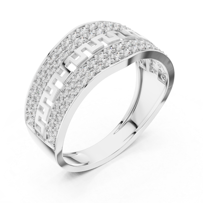 White gold round diamond Greek key ring
Modern white gold pave diamond fashion band
White gold geometric pattern wide ring
Round diamond white gold statement band ring
White gold luxury pave diamond ring design
Contemporary white gold Greek motif band
White gold layered round diamond fashion ring
Elegant white gold patterned diamond band
White gold structured geometric wide ring
Round diamond white gold premium band ring