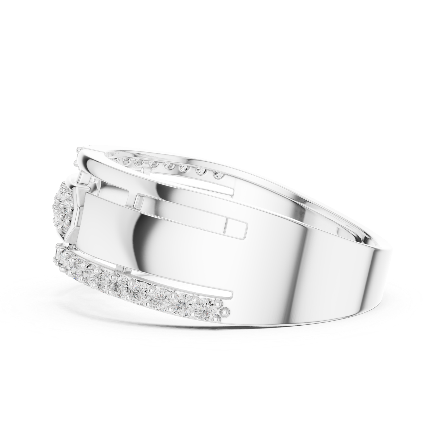 White gold round diamond modern band ring
Luxury white gold ring with pave diamonds
Elegant white gold designer diamond ring
Stylish white gold geometric band ring
Premium white gold round diamond fashion ring
Modern white gold statement ring with diamonds
High polish white gold open style ring
Bold white gold diamond band jewelry ring
Exclusive white gold luxury designer ring
White gold ring with round cut diamond accents