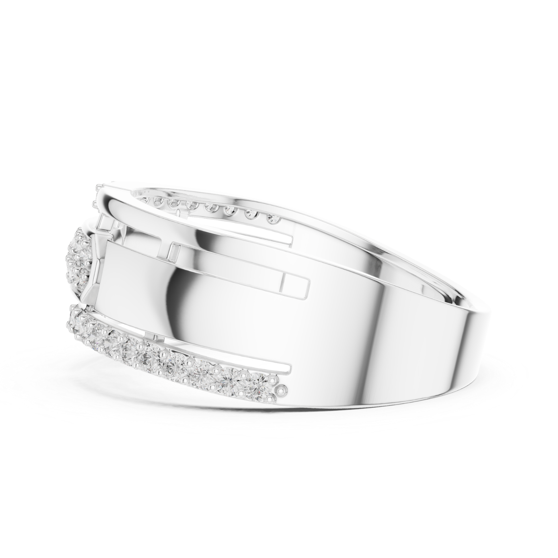 White gold round diamond modern band ring
Luxury white gold ring with pave diamonds
Elegant white gold designer diamond ring
Stylish white gold geometric band ring
Premium white gold round diamond fashion ring
Modern white gold statement ring with diamonds
High polish white gold open style ring
Bold white gold diamond band jewelry ring
Exclusive white gold luxury designer ring
White gold ring with round cut diamond accents