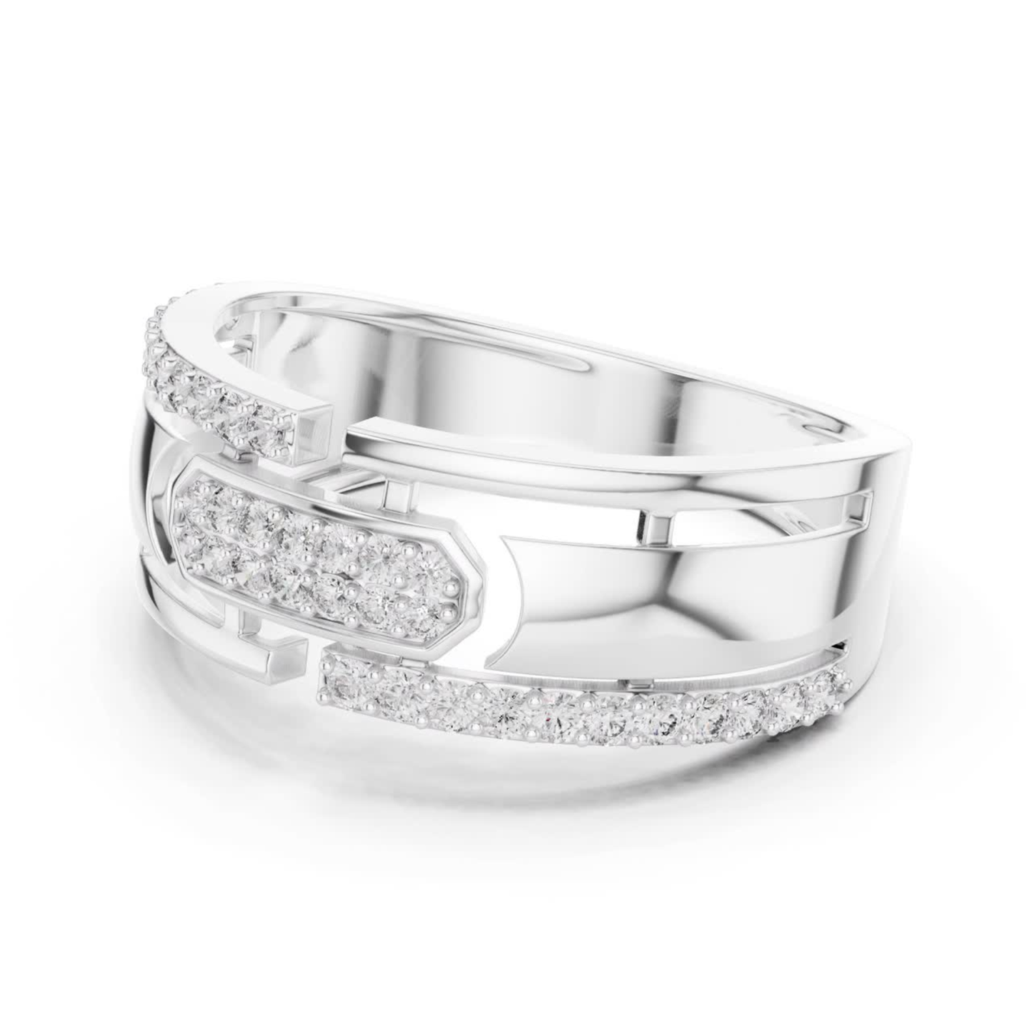 White gold round diamond open designer ring
Luxury white gold ring with sparkling diamonds
Elegant white gold geometric diamond ring
Stylish white gold open pattern diamond band
Premium white gold round diamond fashion ring
Modern white gold statement ring with pave diamonds
High polish white gold designer diamond ring
Bold white gold ring featuring round cut diamonds
Exclusive white gold luxury diamond band ring
Designer white gold open style diamond jewelry ring