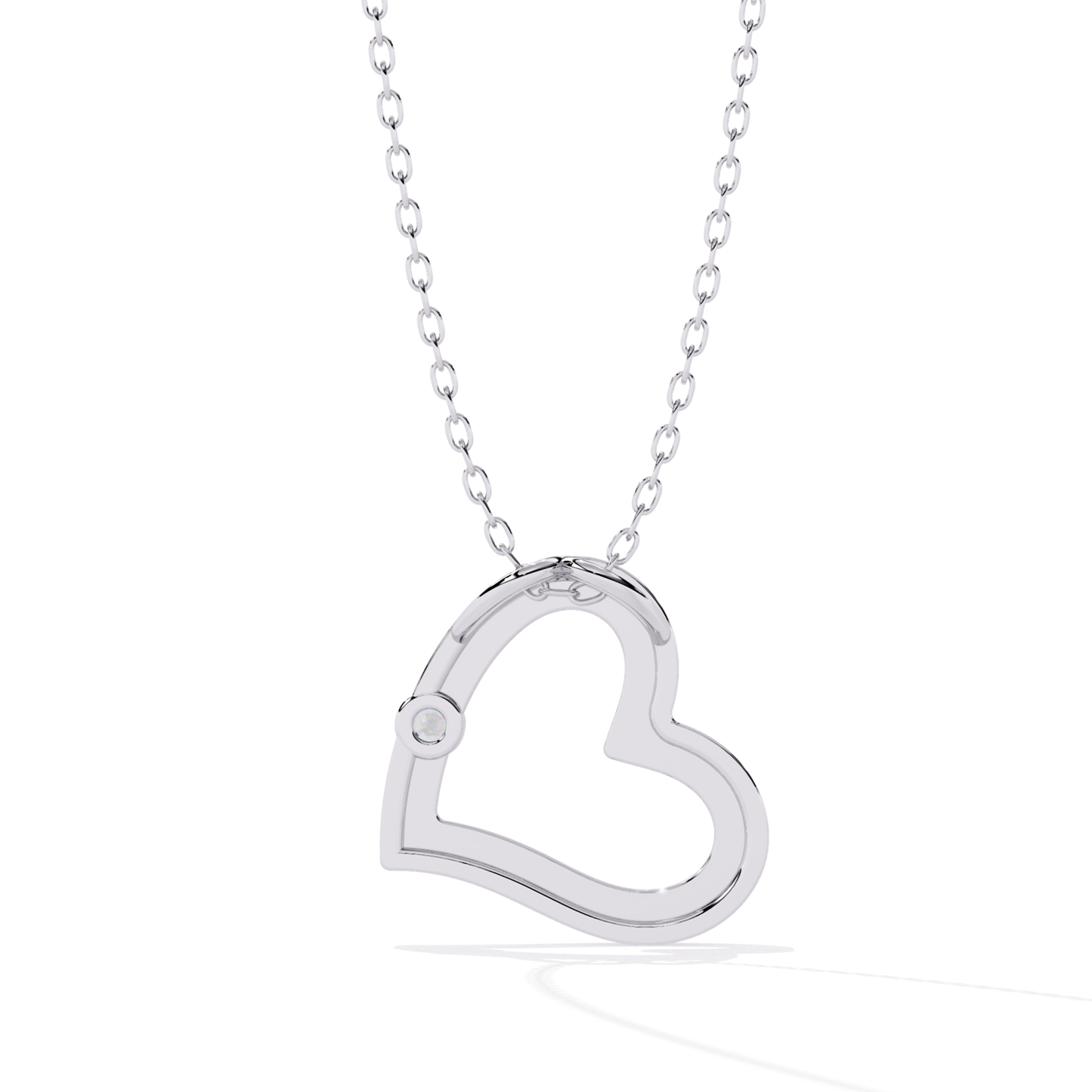 White gold round diamond open heart pendant back view
Rear view of white gold heart diamond pendant
White gold open heart pendant reverse view
Back side of round diamond heart pendant
White gold heart pendant back profile
Open heart pendant with rear diamond setting
White gold heart pendant back detail
Reverse view of open heart diamond pendant
Polished white gold heart pendant back view
Luxury round diamond open heart pendant back