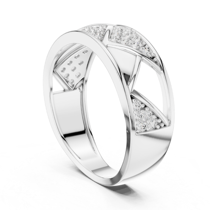White gold open triangle ring with round diamonds
Modern white gold geometric diamond band ring
Elegant white gold criss cross diamond ring
White gold statement ring with pave diamonds
Luxury white gold round diamond fashion ring
Stylish white gold open design diamond ring
Fine jewelry white gold geometric ring for women
Unique white gold diamond band closeup view
Handmade white gold diamond ring modern style
White gold designer ring with sparkling diamonds