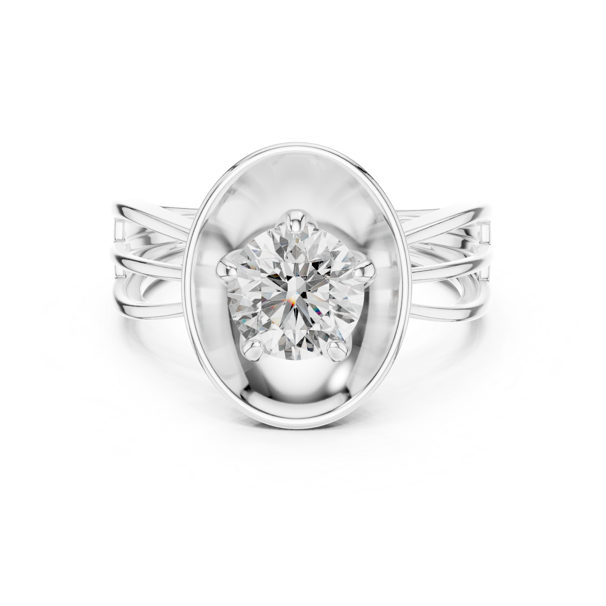 White gold round diamond oval halo ring front view
White gold oval frame round diamond ring design
Round diamond white gold oval statement ring
White gold polished oval diamond ring front view
Split shank white gold round diamond ring design
White gold oval bezel style diamond ring design
Modern white gold round diamond oval ring setting
White gold solitaire diamond oval top ring design
Elegant white gold round diamond split band ring
White gold oval centerpiece round diamond ring