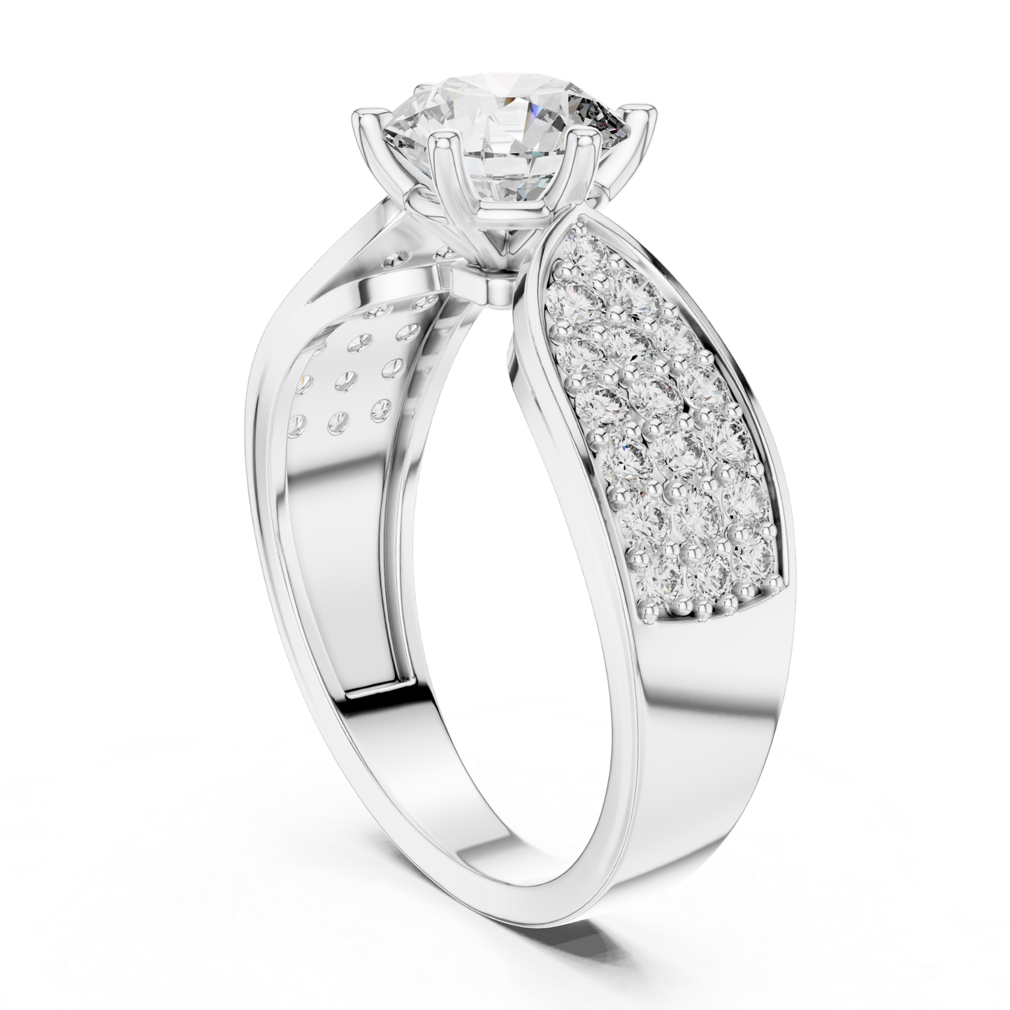 White gold round diamond pave solitaire ring gallery view
White gold gallery setting with round diamond ring
Round diamond white gold gallery ring profile
White gold elevated pave diamond ring design
Six prong white gold gallery diamond ring
White gold under gallery pave ring design
Modern white gold round diamond gallery ring
White gold wide band gallery ring profile
Elegant white gold raised diamond ring design
White gold brilliant diamond gallery setting