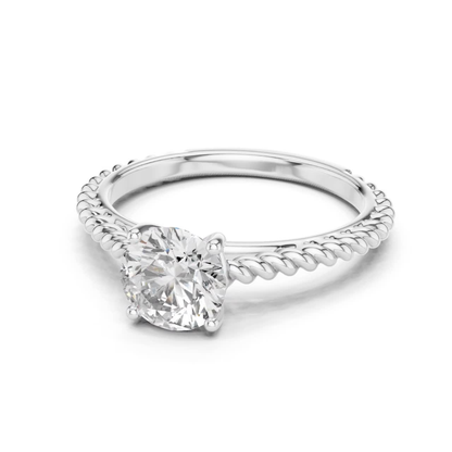 White gold round diamond rope band ring angle view
White gold round solitaire rope band ring angle
Round diamond rope band ring in white gold angle
White gold four prong round diamond ring angle
Round brilliant diamond rope band solitaire ring
Polished white gold round diamond rope band ring
White gold twisted rope band diamond ring angle
Classic round diamond rope band gold ring
White gold solitaire ring with rope band detail
Round diamond white gold rope band setting