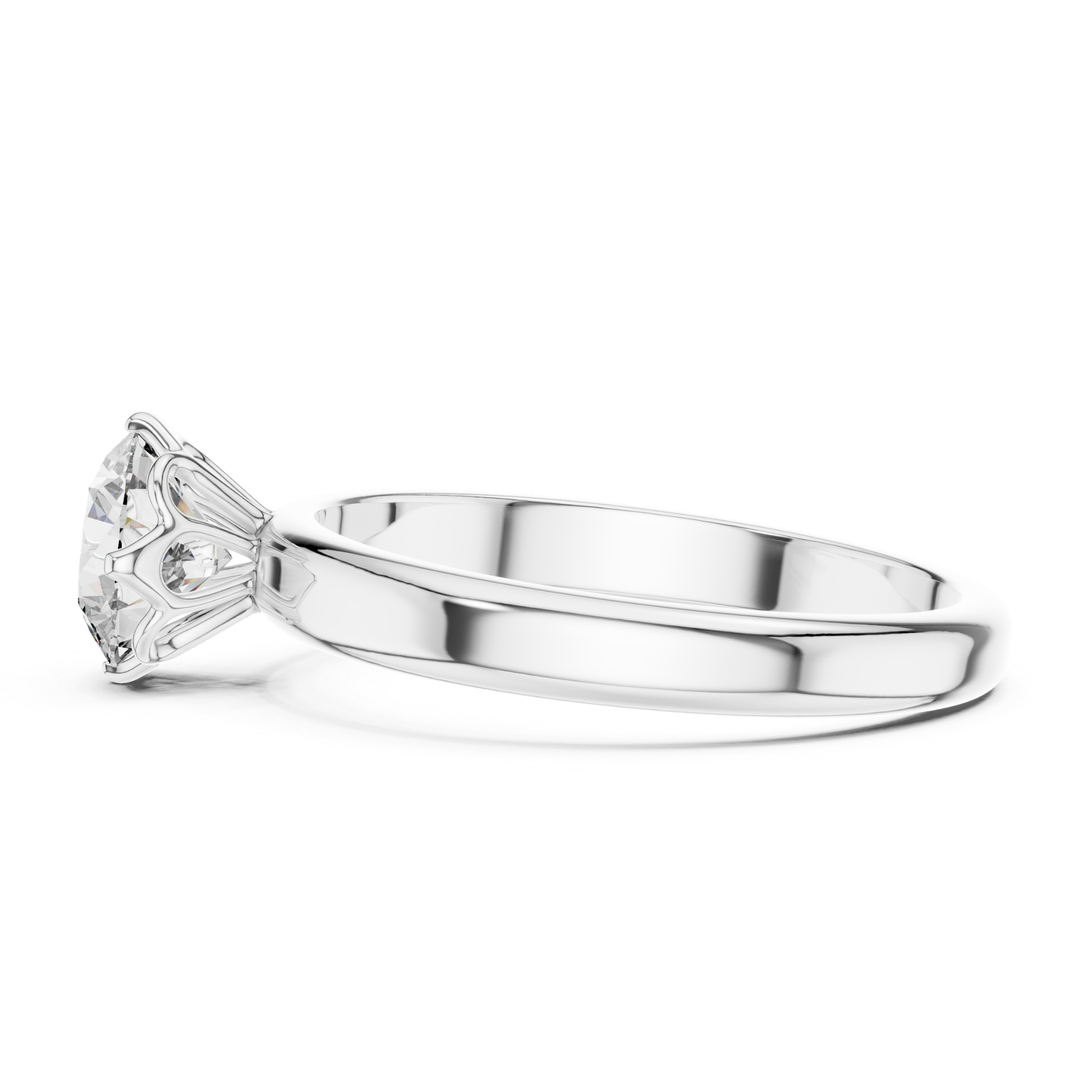 White Gold Round Diamond Secure Prong Ring Profile
White Gold Round Diamond Elevated Gallery Ring
Round Diamond White Gold Ring With Open Basket Mount
White Gold Solitaire Ring With Slim Tapered Band
Polished White Gold Ring Featuring Round Diamond
Round Diamond Ring With Classic White Gold Cathedral Setting
White Gold Fine Jewelry Ring With Open Gallery
White Gold Round Diamond High Mount Ring Design
Minimal White Gold Solitaire Ring With Raised Diamond
White Gold Round Diamond Refined Profile Ring