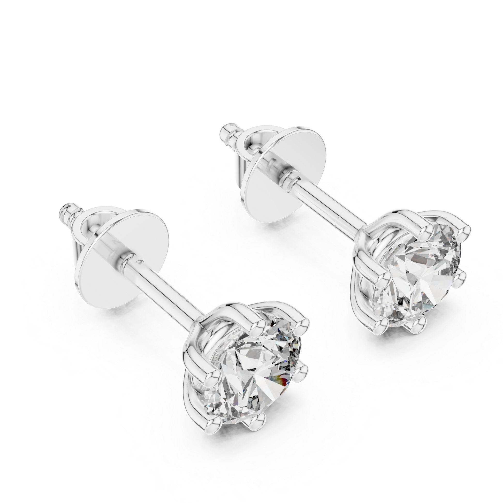 White gold round diamond stud earrings angle view
Round diamond solitaire stud earrings angle view
Six prong round diamond studs angle view
White gold diamond stud earrings angle view
Classic round diamond studs profile view
Round solitaire diamond earrings angle view
White gold prong set diamond studs angle
Round brilliant diamond studs profile view
Minimal diamond stud earrings angle view
Round diamond earrings white gold angle view