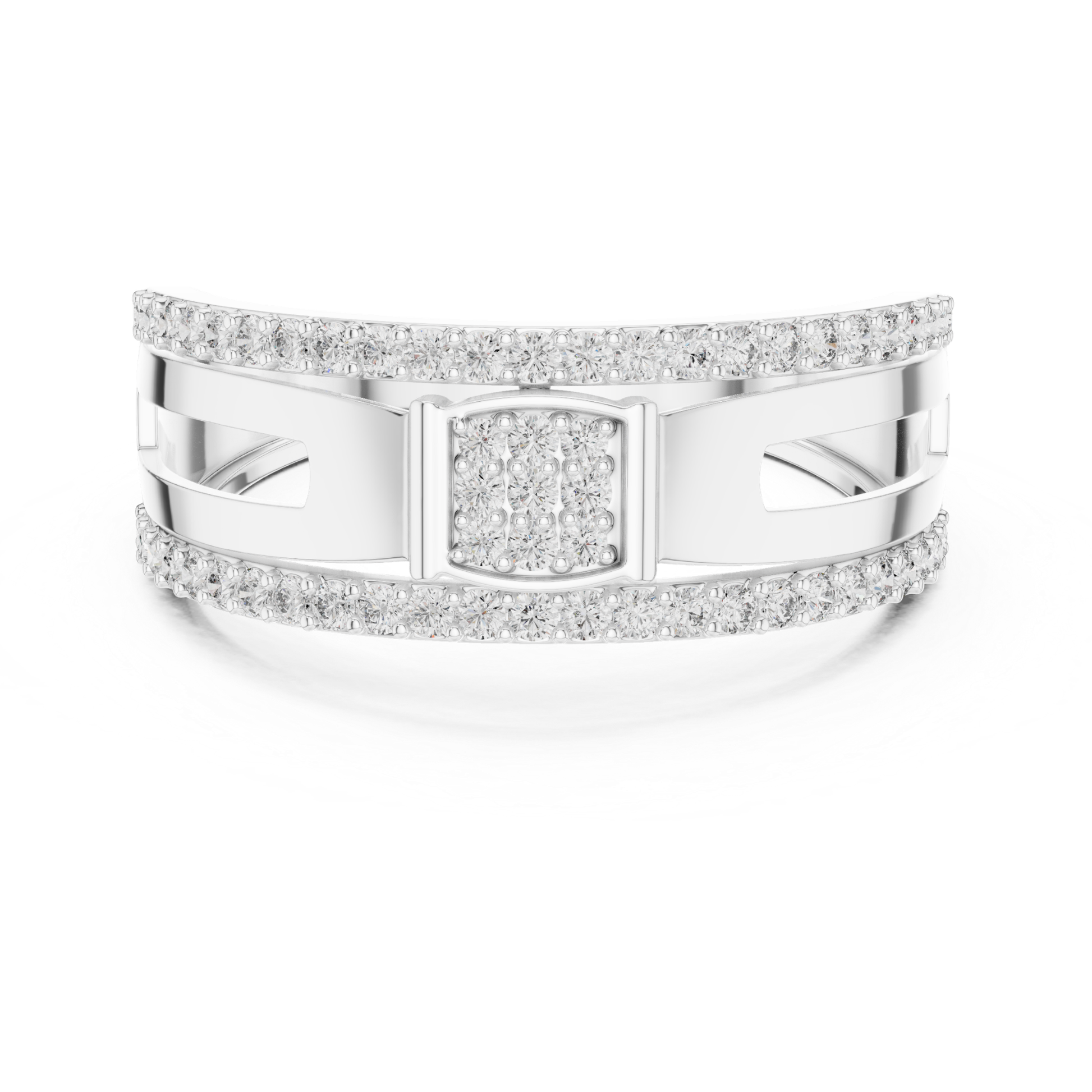 White gold round diamond wide band ring front view
Front view white gold pave diamond band ring
White gold geometric round diamond fashion ring
Modern white gold round diamond statement band
White gold open style diamond wide ring
Round diamond white gold layered band ring
Contemporary white gold diamond fashion band
White gold polished round diamond open ring
Elegant white gold pave diamond wide band
White gold round diamond modern band ring