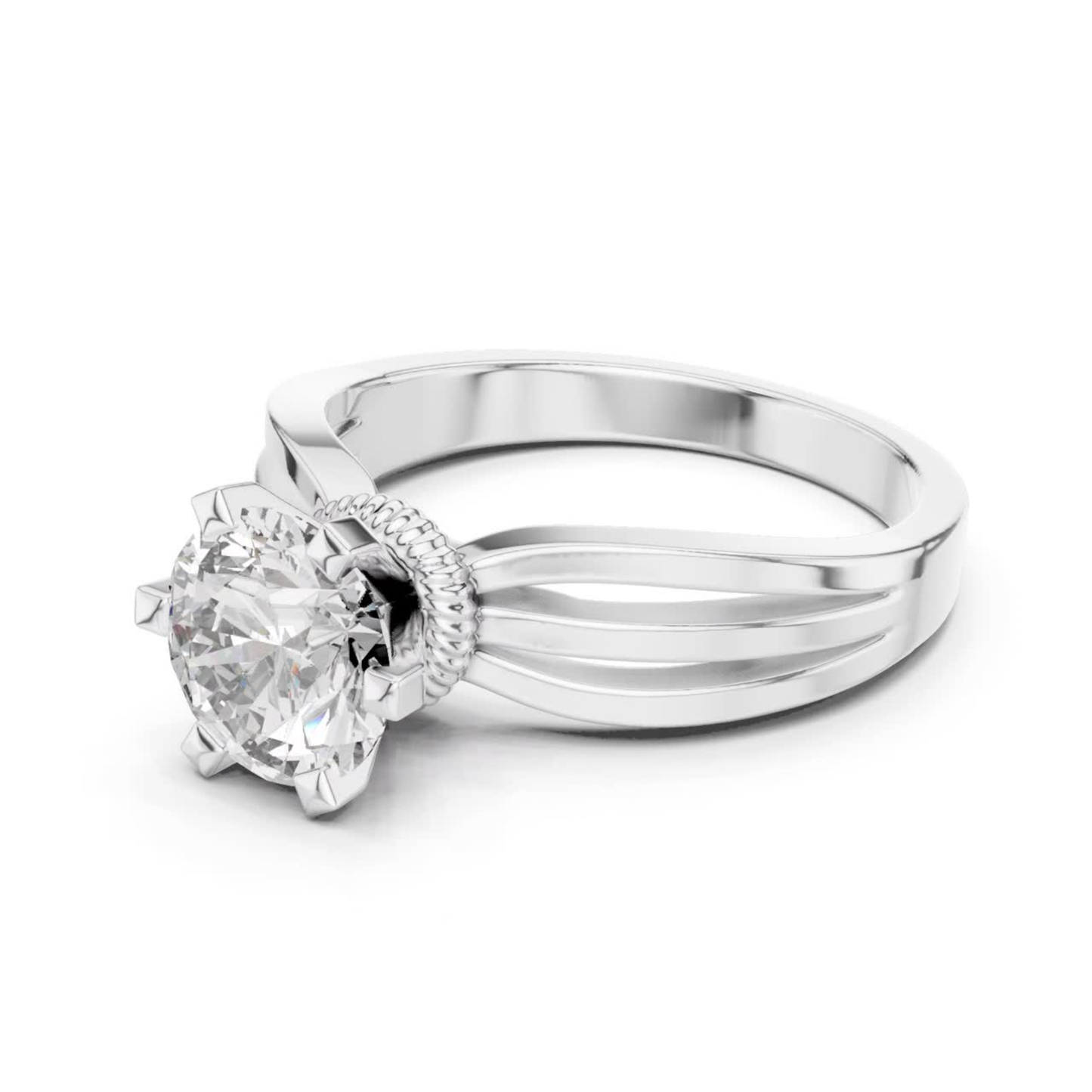 White gold round solitaire split shank diamond ring
Angled split shank round diamond ring in white gold
White gold split band solitaire diamond ring
Round diamond split shank ring angle design
White gold solitaire ring with split band
Polished white gold split shank diamond ring
Minimal split shank solitaire ring angle
Round brilliant diamond split shank ring design
White gold round diamond split band ring
Classic split shank diamond ring in white gold