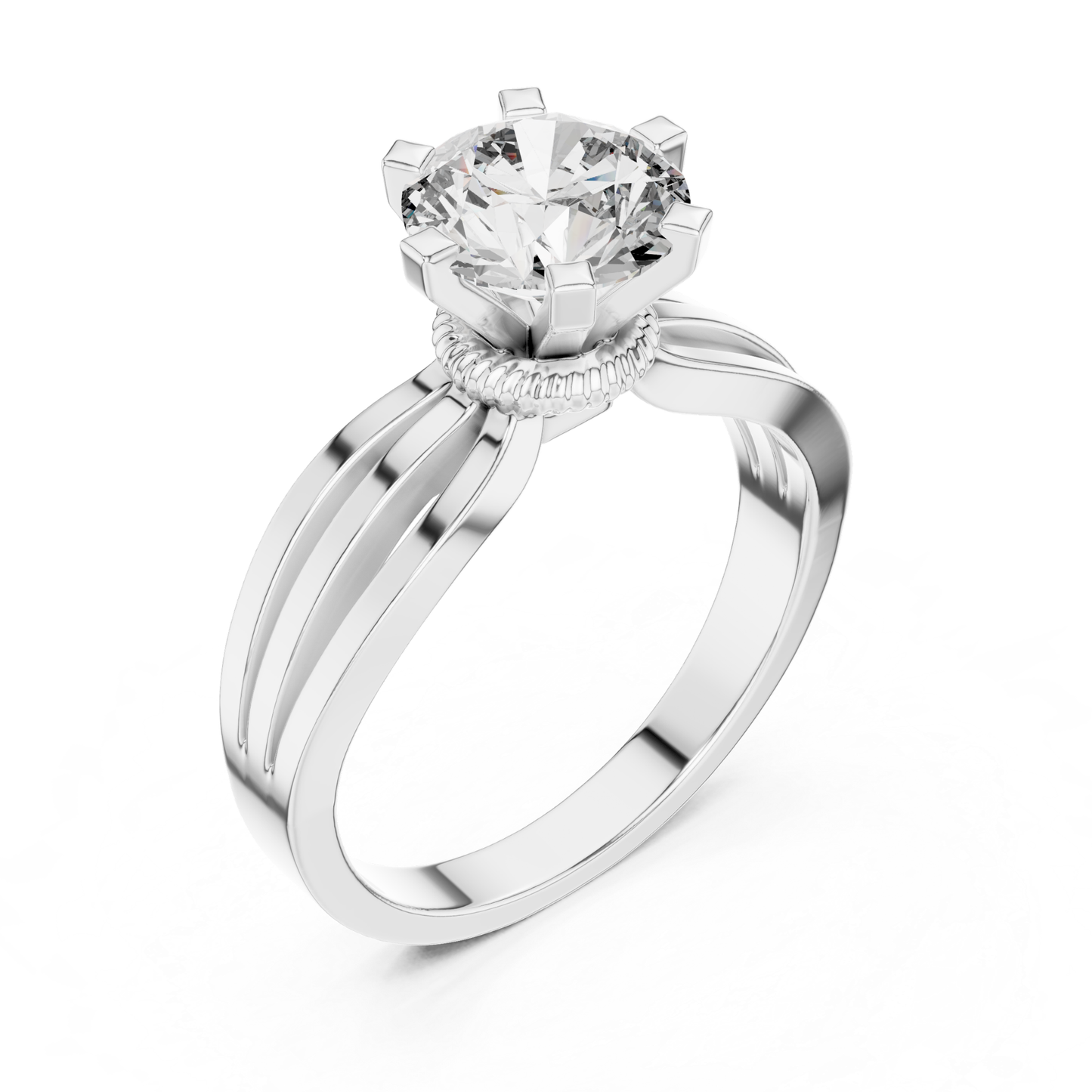 White gold round solitaire split shank diamond ring angle
Angled split shank round diamond ring in white gold
White gold split band solitaire diamond ring design
Round diamond split shank ring angled view
White gold solitaire ring with split shank band
Polished white gold split shank diamond ring angle
Minimal split shank solitaire ring angled design
Round brilliant diamond split shank ring in white gold
White gold round diamond split shank ring style
Classic split shank solitaire diamond ring angle