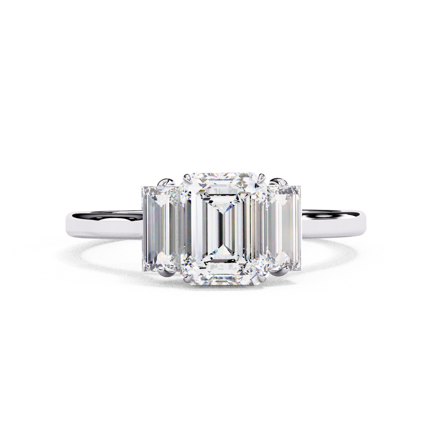 White gold band with three emerald cut stones
Three emerald cut diamonds in white gold
White gold ring with three emerald cut gems
Three stone emerald cut ring in white gold
Close up of white gold ring with three diamonds
Elegant white gold three stone ring
Side view of white gold ring with emerald stones
White gold band with three emerald cut diamonds
Three emerald diamonds in white gold band
Top view of white gold three emerald ring