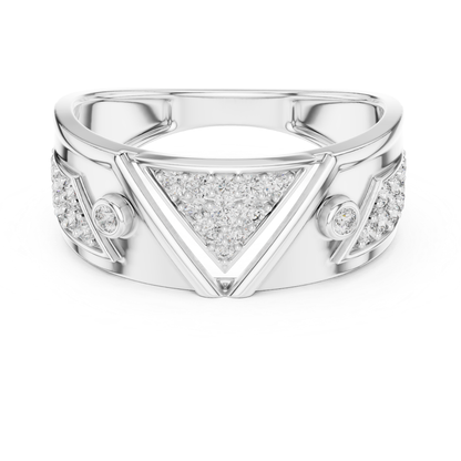 White gold triangle diamond statement ring design
Modern white gold geometric diamond band ring
White gold triangular cluster diamond ring style
Contemporary white gold wide diamond fashion ring
White gold abstract geometric diamond band design
Luxury white gold triangle pave diamond ring
White gold polished statement diamond band ring
Bold white gold geometric cluster diamond ring
Elegant white gold triangle diamond ring style
White gold modern geometric statement band