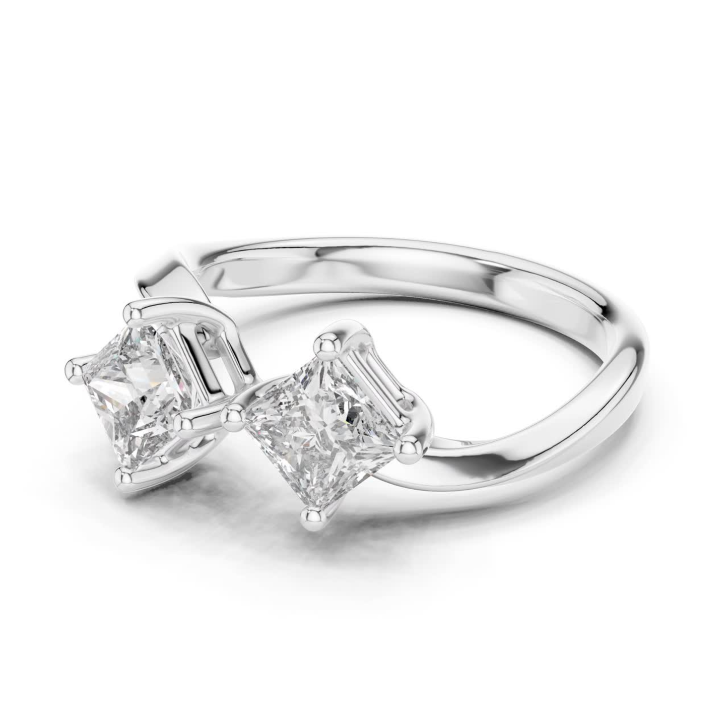 White gold twin princess diamond bypass ring
Open bypass ring with princess cut diamonds in white gold
White gold double princess diamond ring
Modern white gold crossover diamond ring
Princess cut diamond bypass ring in white gold
Elegant white gold open diamond ring
Minimal twin diamond ring in white gold
White gold ring with two princess cut diamonds
Contemporary bypass diamond ring in white gold
White gold open style princess diamond ring