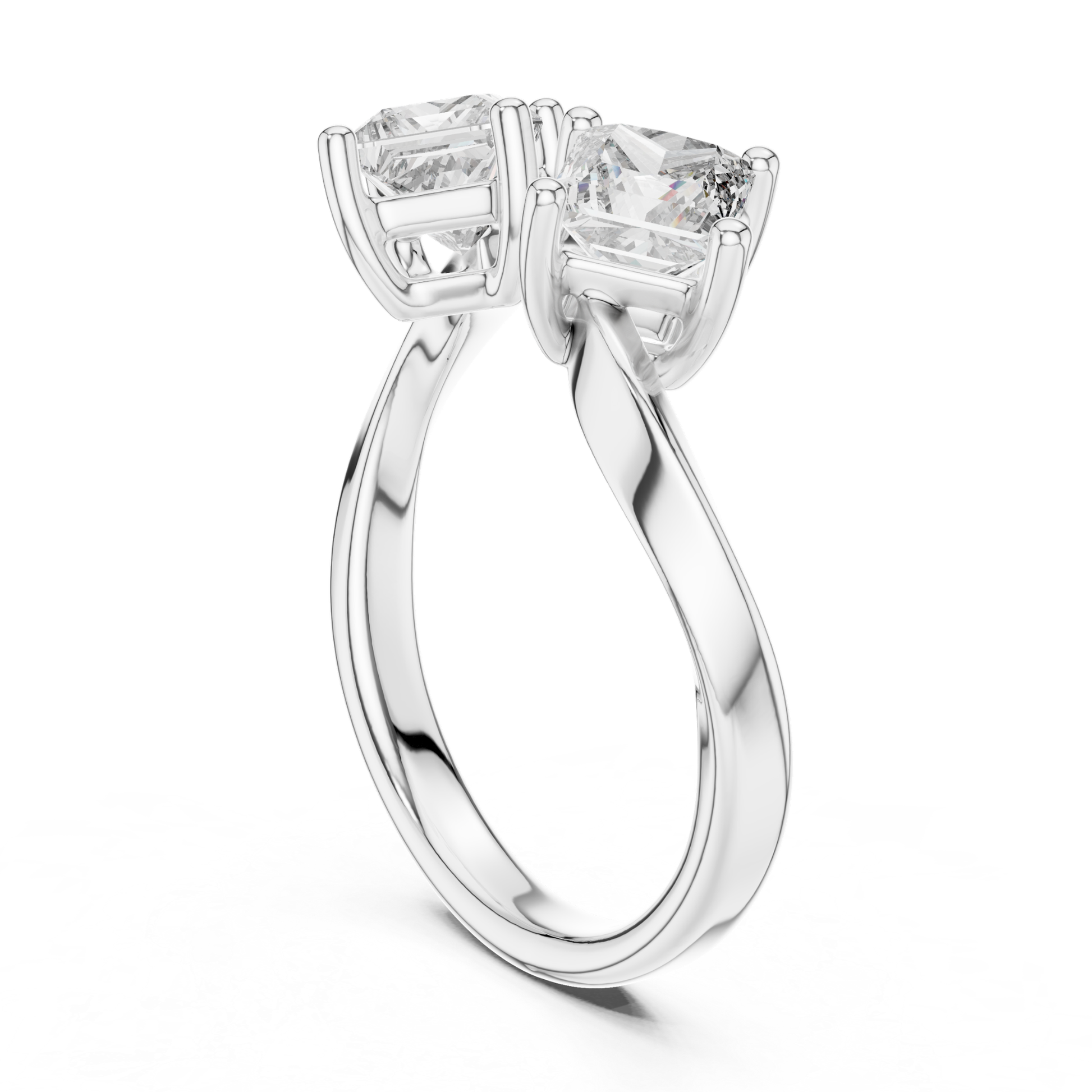 White gold twin princess diamond open ring
Open style white gold ring with princess diamonds
Modern white gold double diamond ring
Twin princess cut diamond ring in white gold
Elegant white gold open diamond ring
Contemporary white gold twin stone ring
Minimal white gold princess diamond ring
White gold crossover ring with two diamonds
Stylish open ring with twin princess diamonds
White gold statement ring with princess cut diamonds