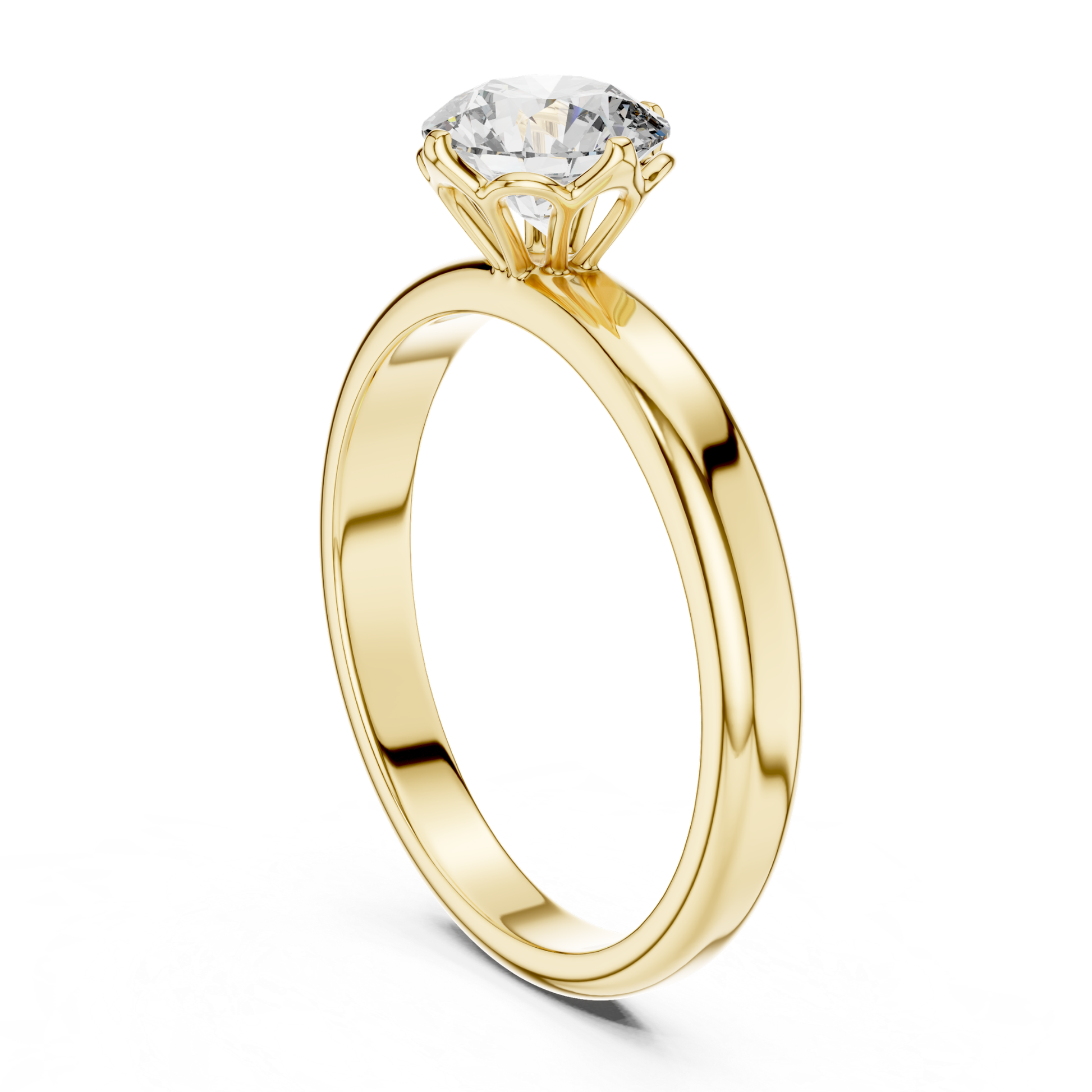 Yellow Gold Round Diamond Cathedral Mount Profile
Yellow Gold Round Diamond Elevated Gallery Design
Round Brilliant Diamond Ring With Slim Gold Shank
Yellow Gold Solitaire Ring Featuring Open Basket
Polished Gold Ring With Round Diamond Setting
Yellow Gold Fine Jewelry Ring With Raised Diamond
Classic Round Diamond Ring With Smooth Gold Band
Yellow Gold Elegant Ring With Secure Prong Setting
Round Diamond Gold Ring Featuring Open Gallery
Yellow Gold Refined Solitaire Ring Profile Design